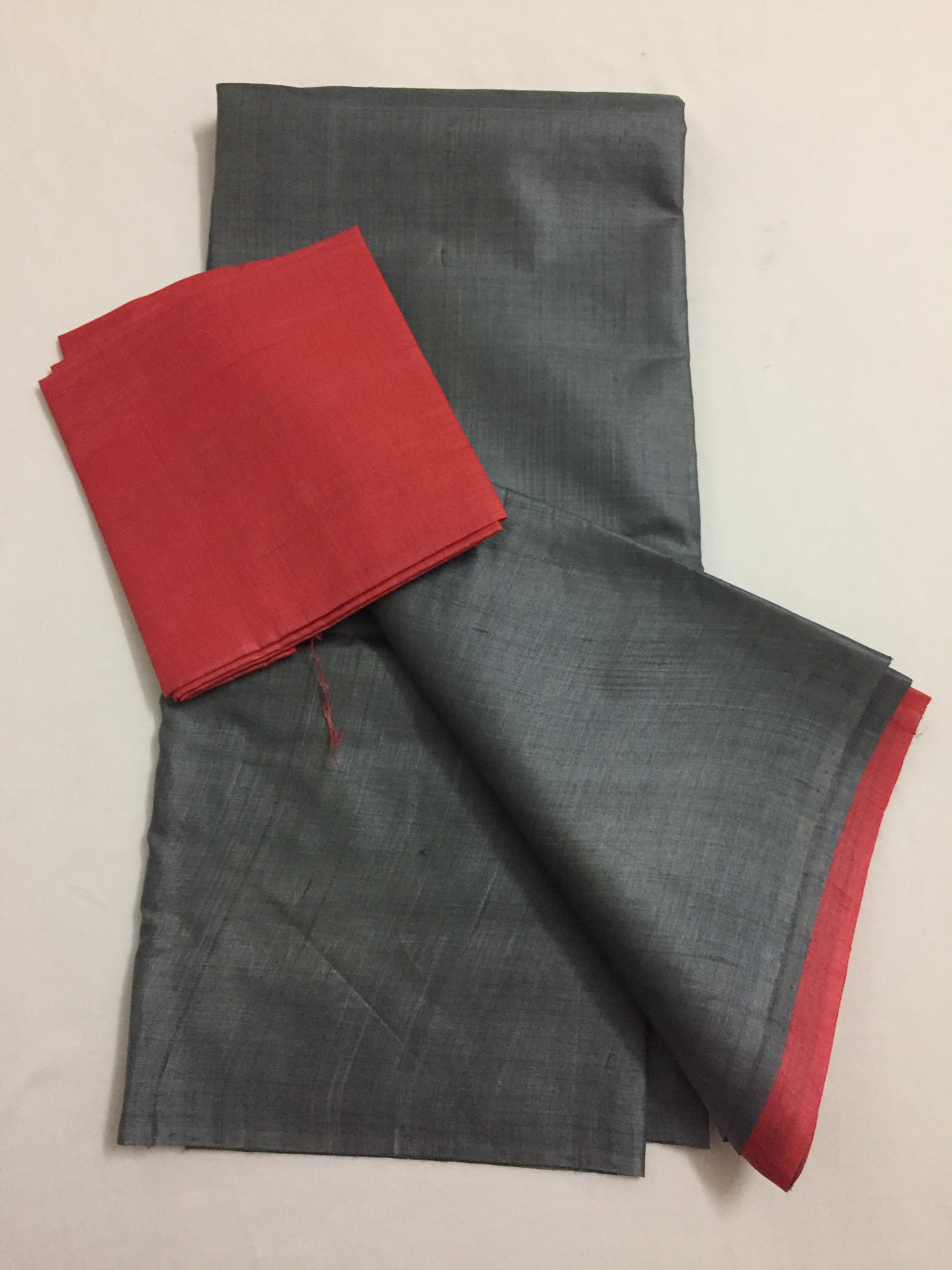 Handloom pure tussar silk saree with contrast blouse