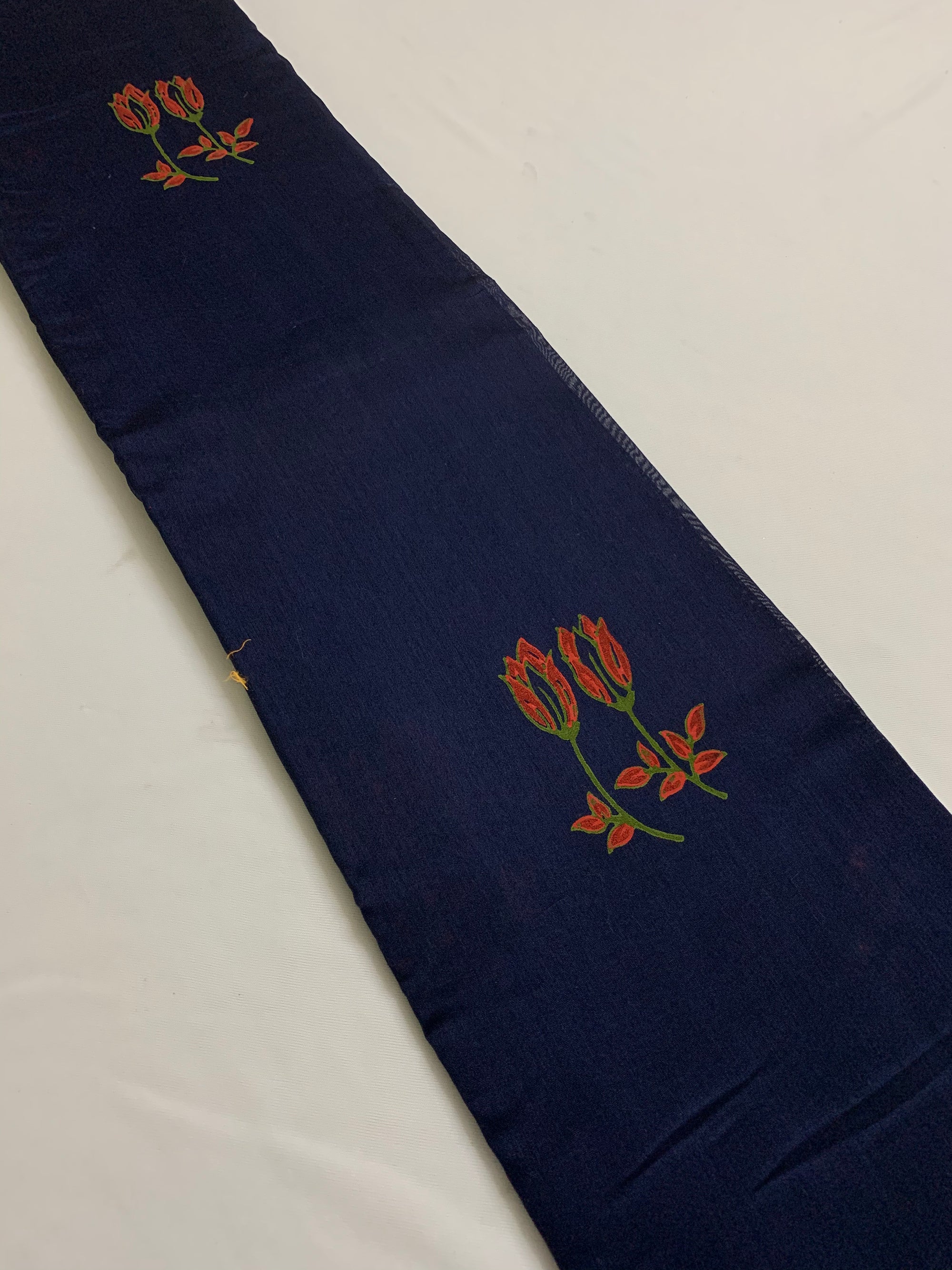 Block printed Pure chanderi saree