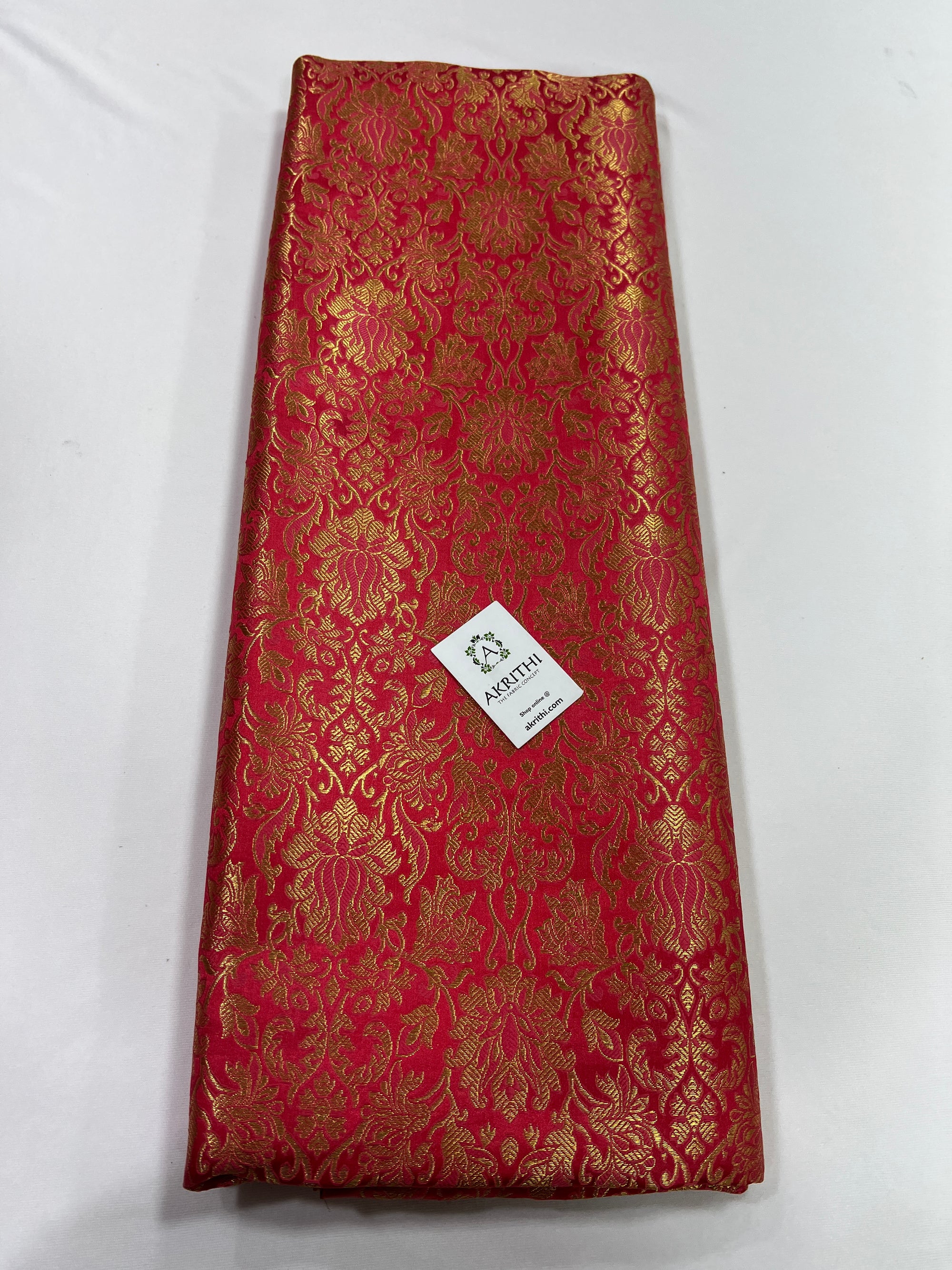 Banarasi brocade fabric pink