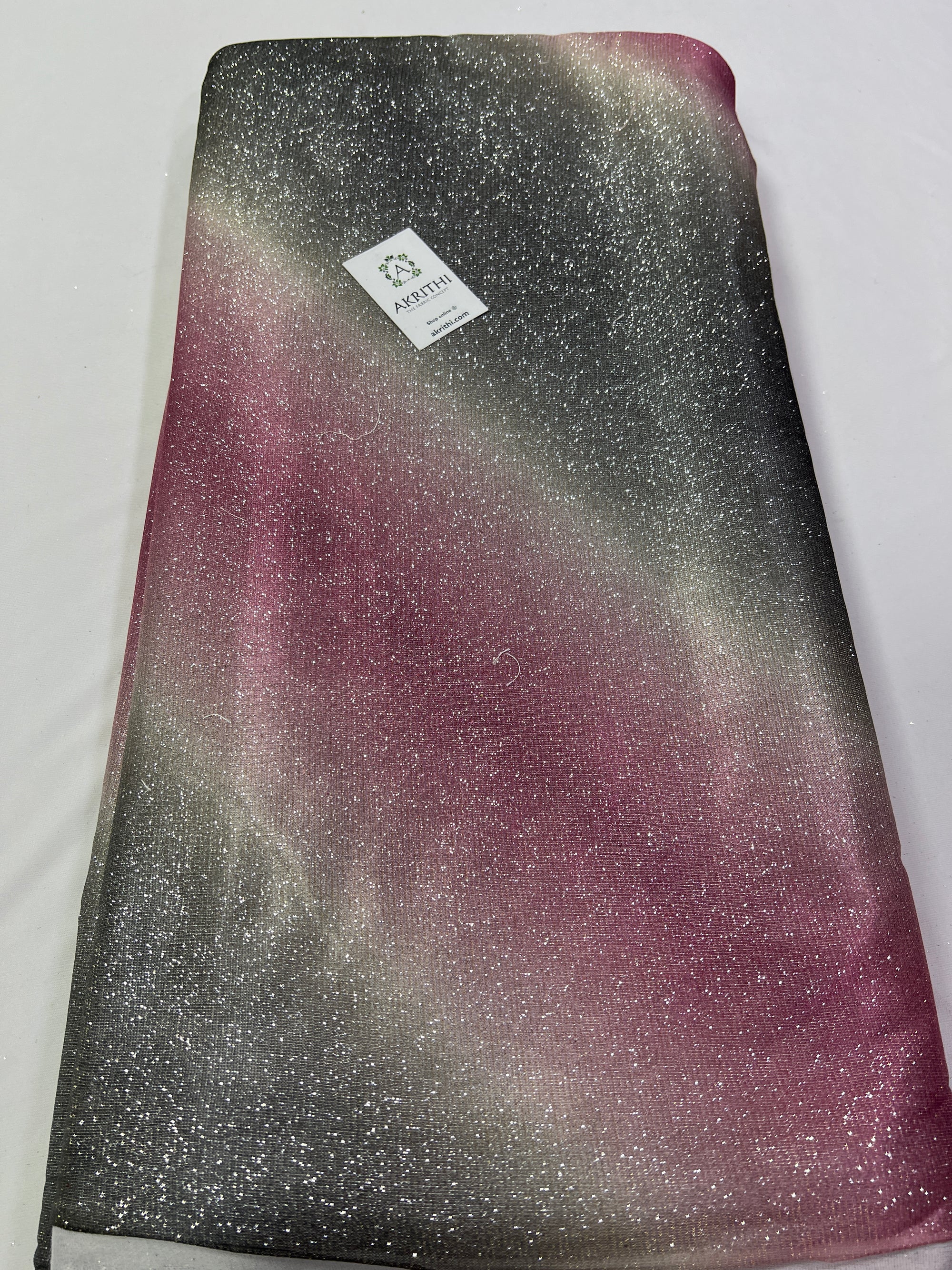 Cross Shaded imported Lycra fabric with glitter