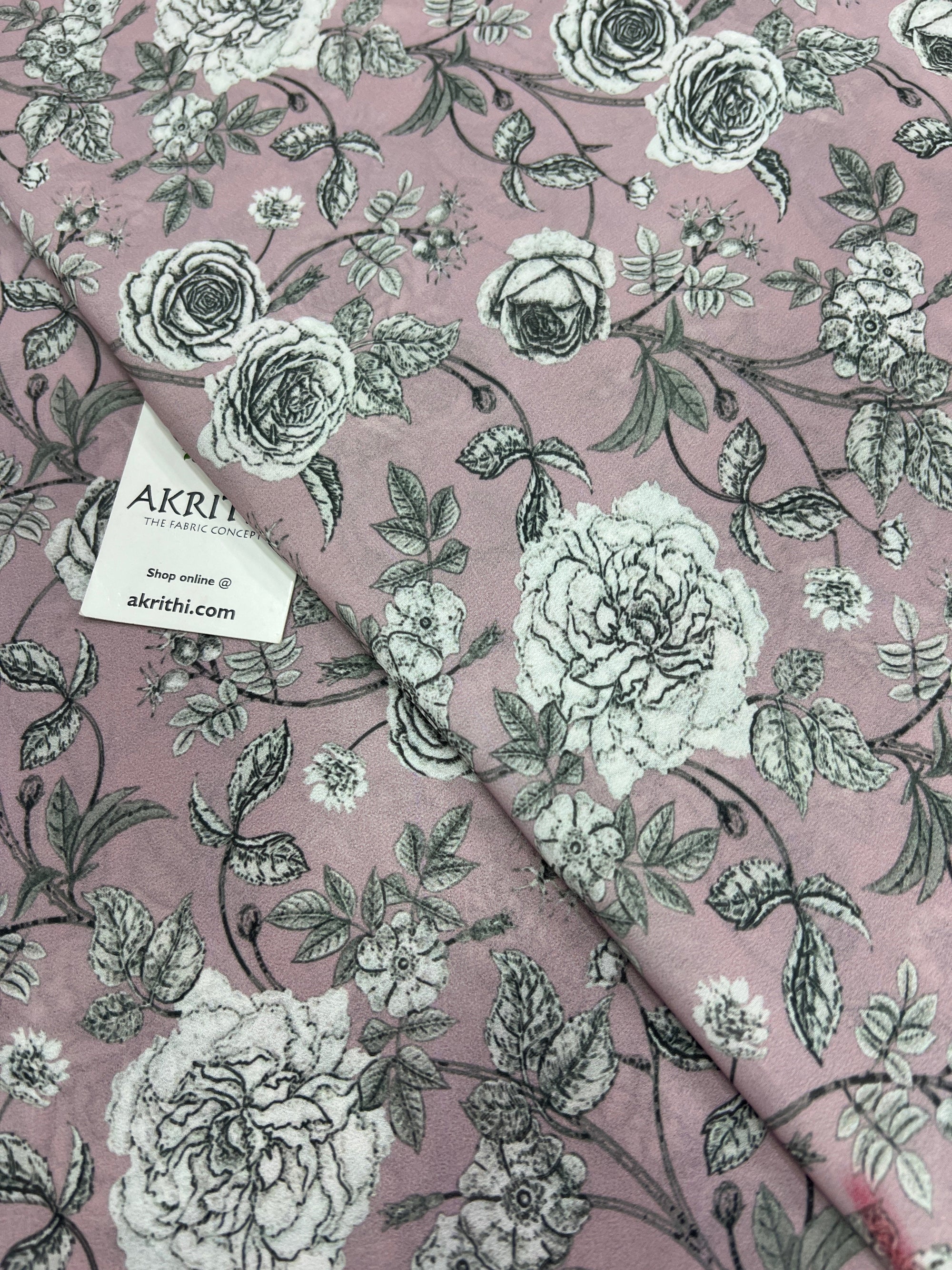 Digital floral printed georgette fabric