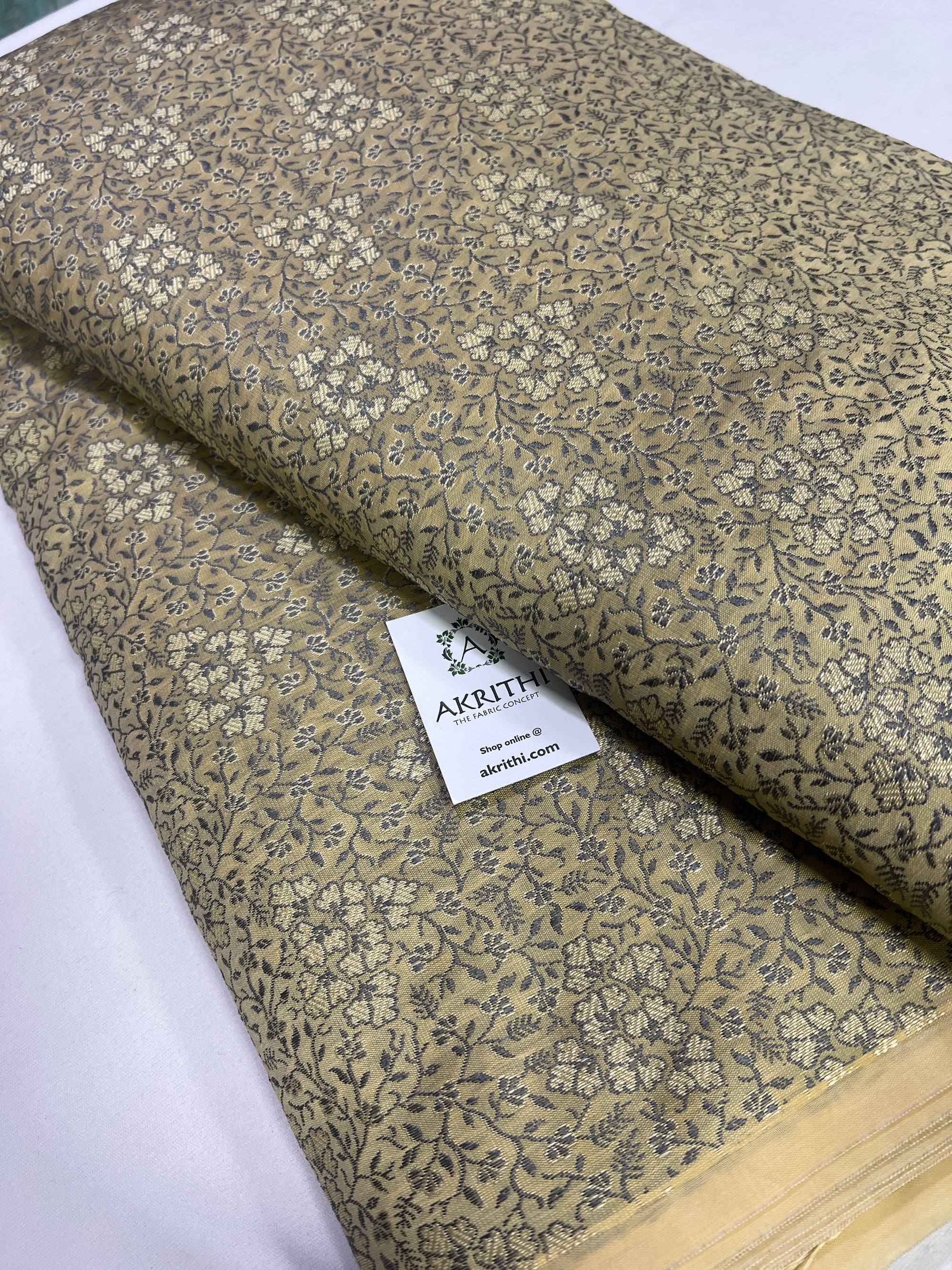 Banarasi brocade fabric without zari