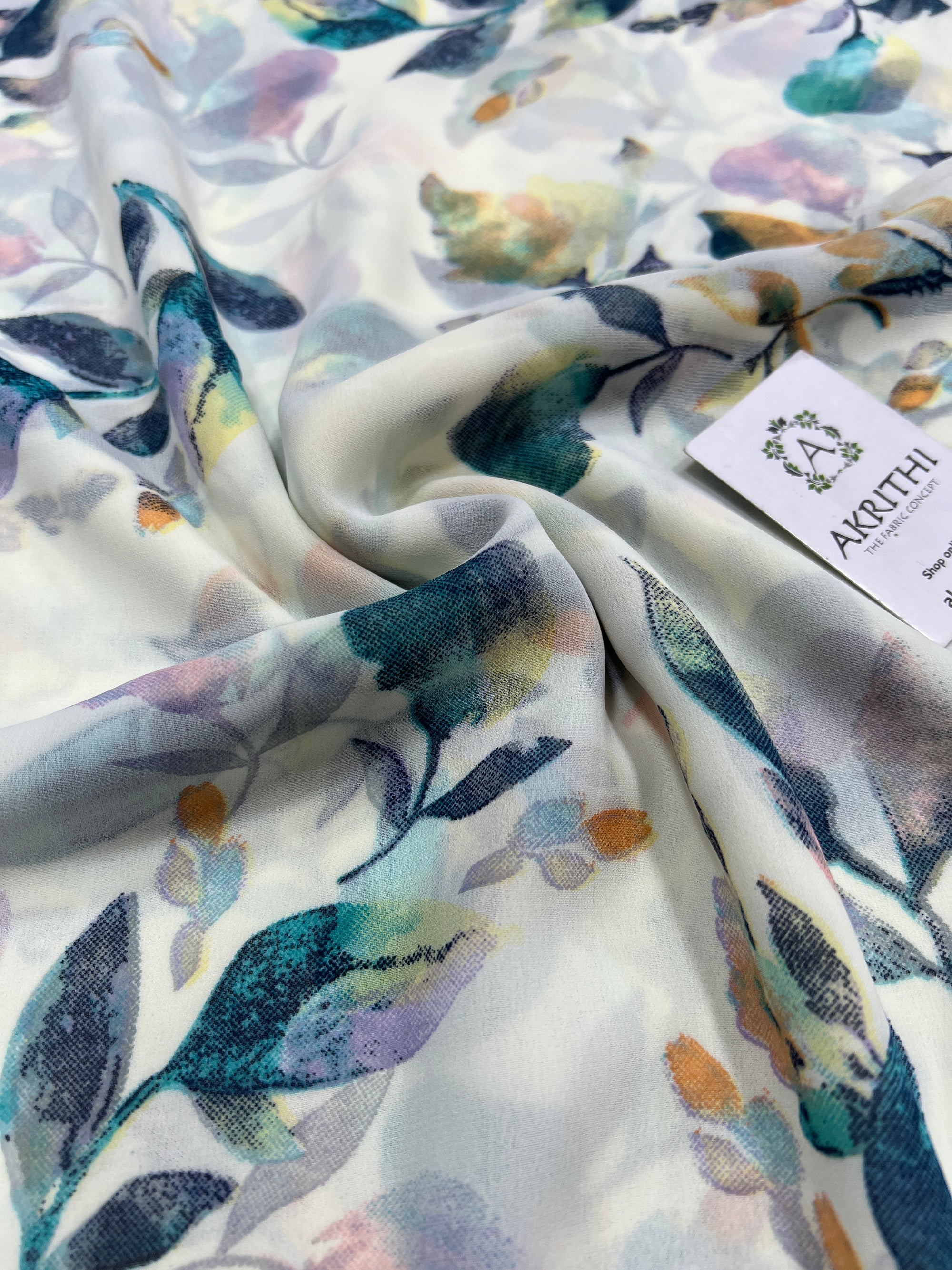 Floral printed georgette fabric