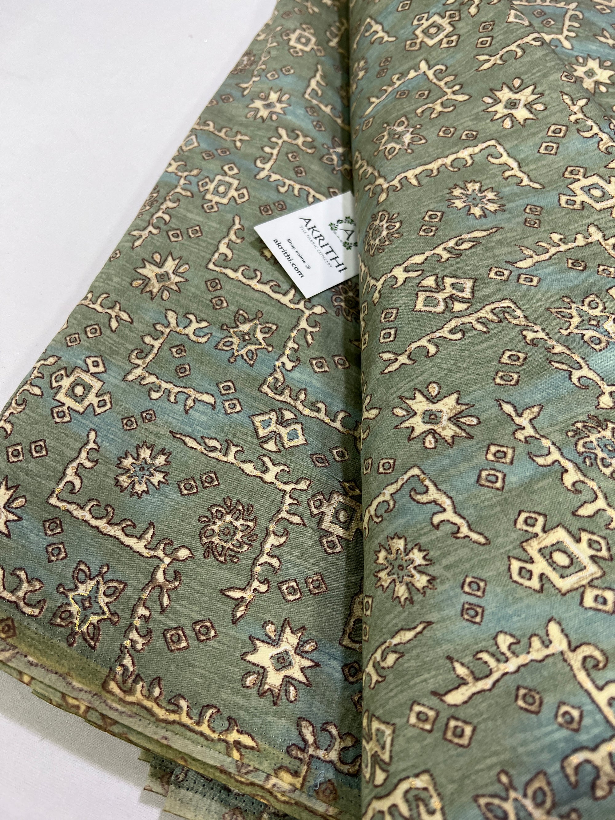 Digital printed silk fabric