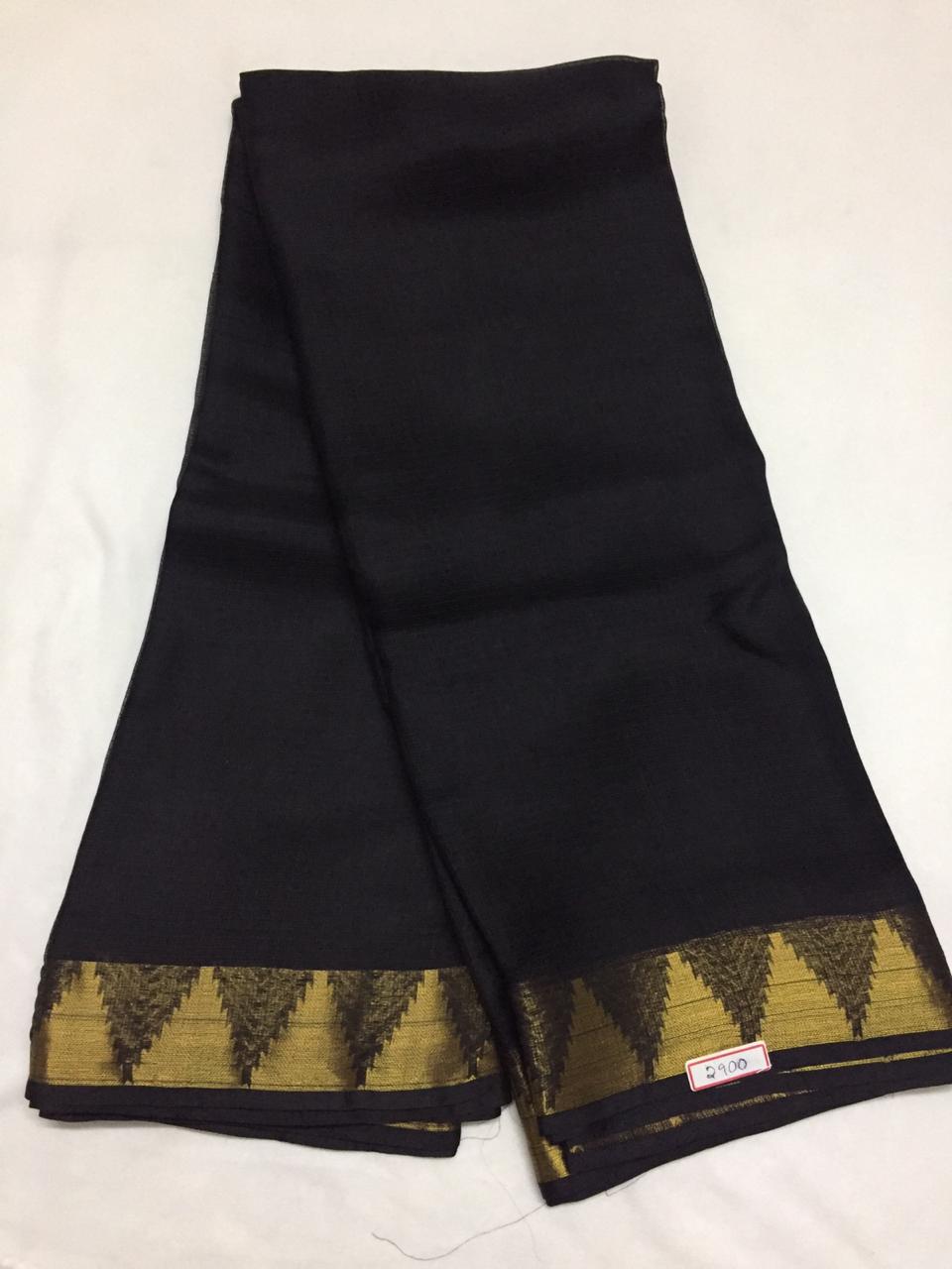 Pure kota silk saree with temple border