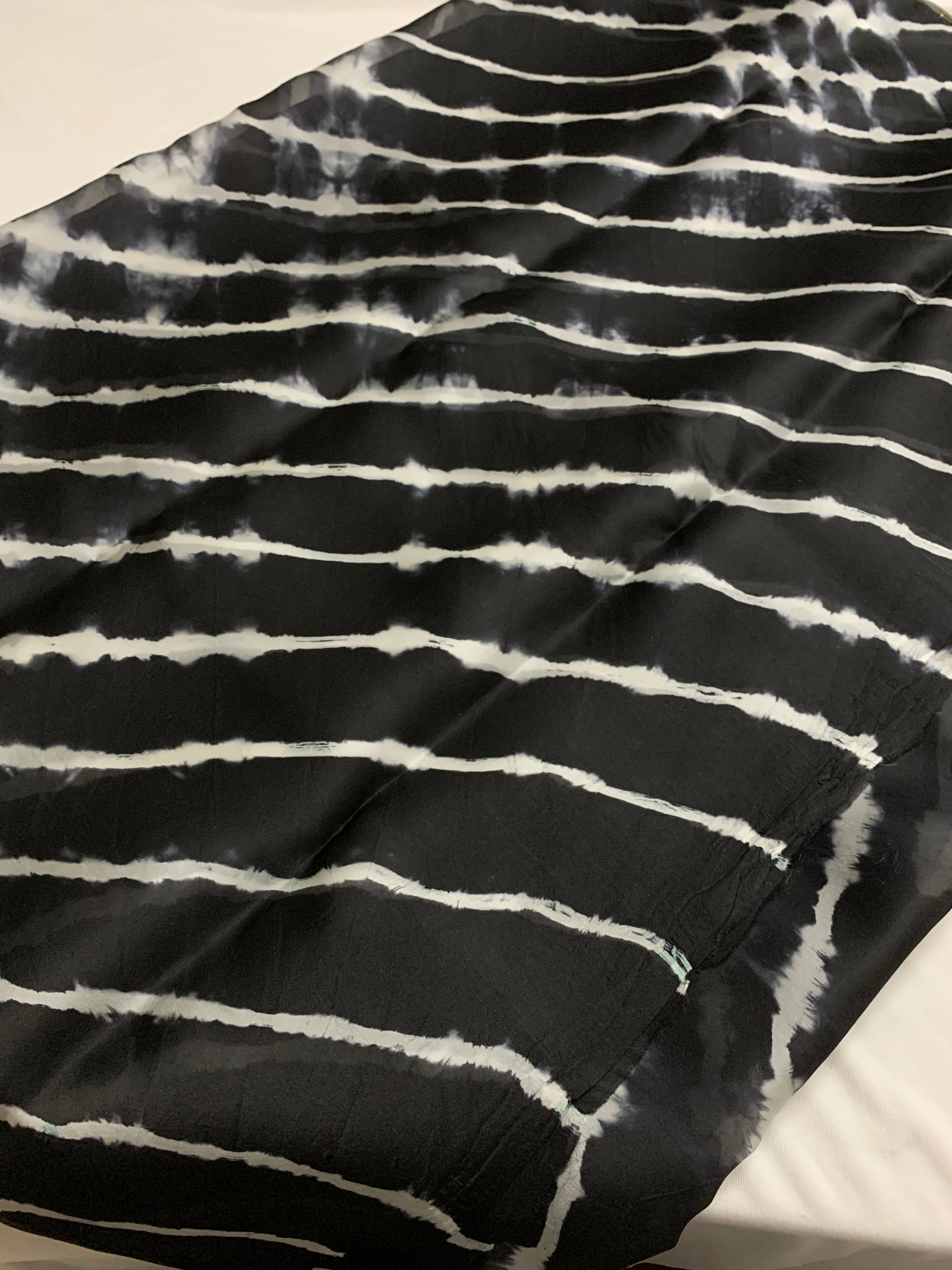 PURE SILK SATIN ORGANZA LEHERIYA SAREE