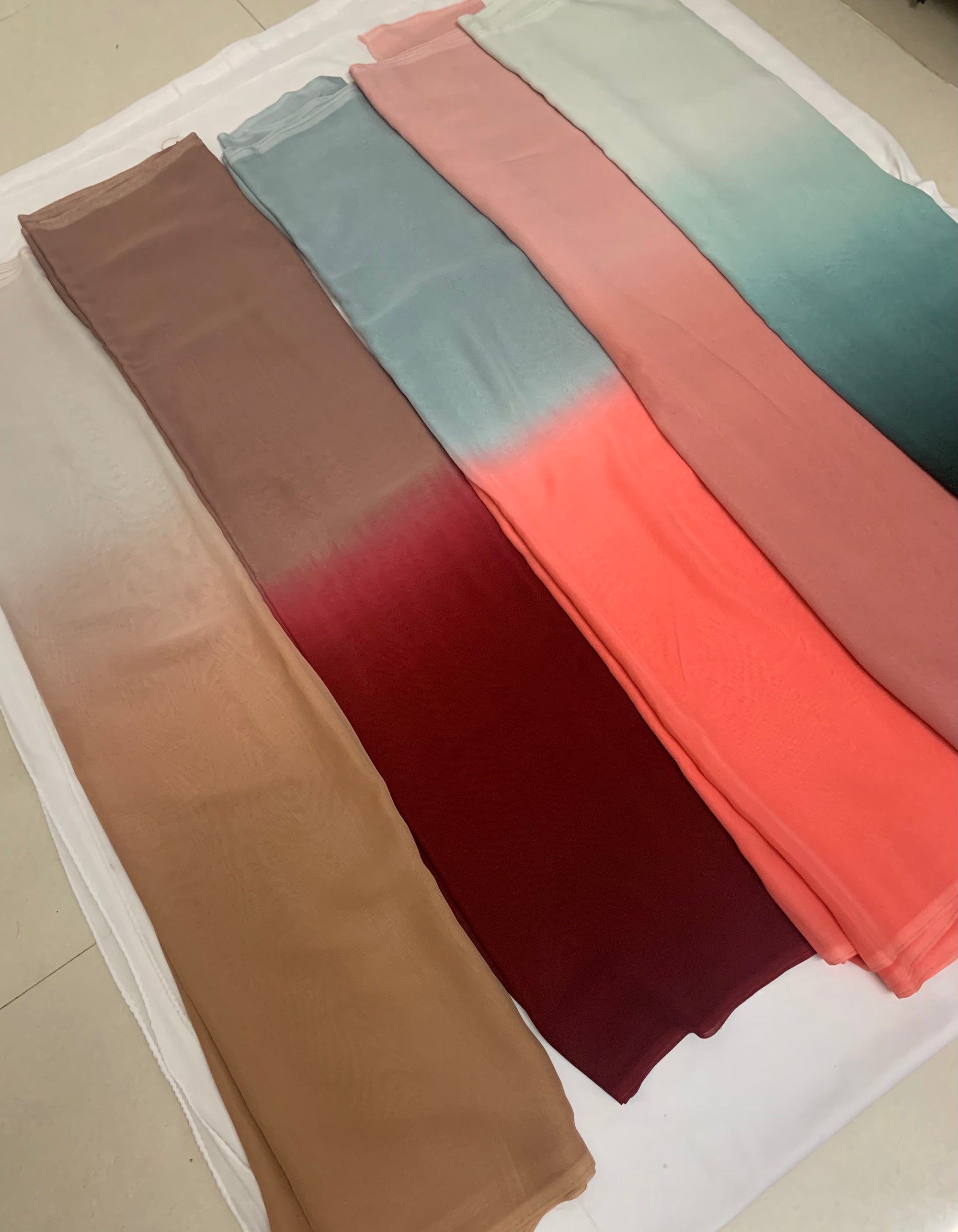 Shaded georgette saree