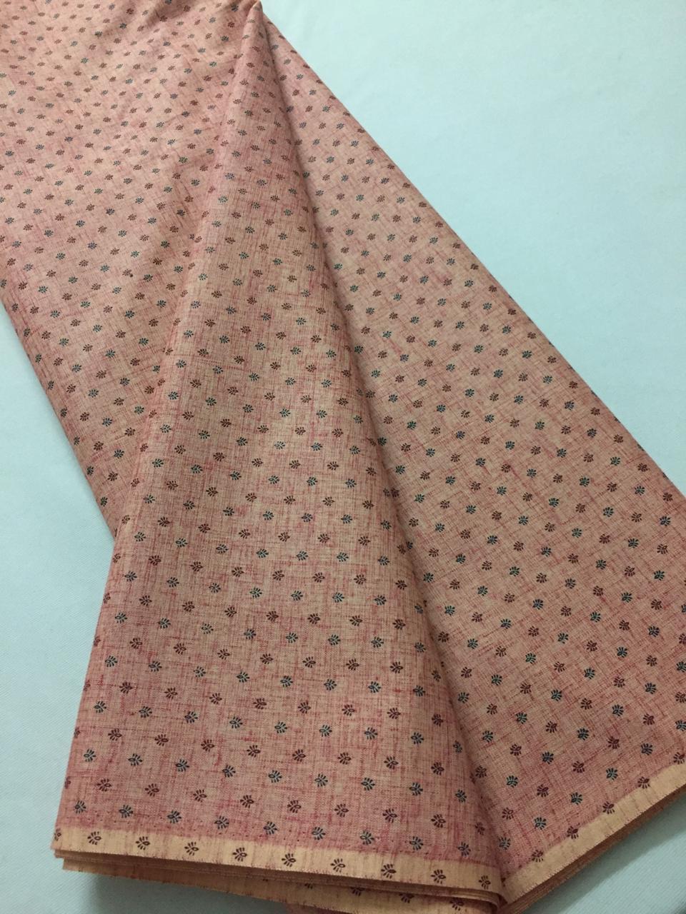 Printed cotton blend fabric