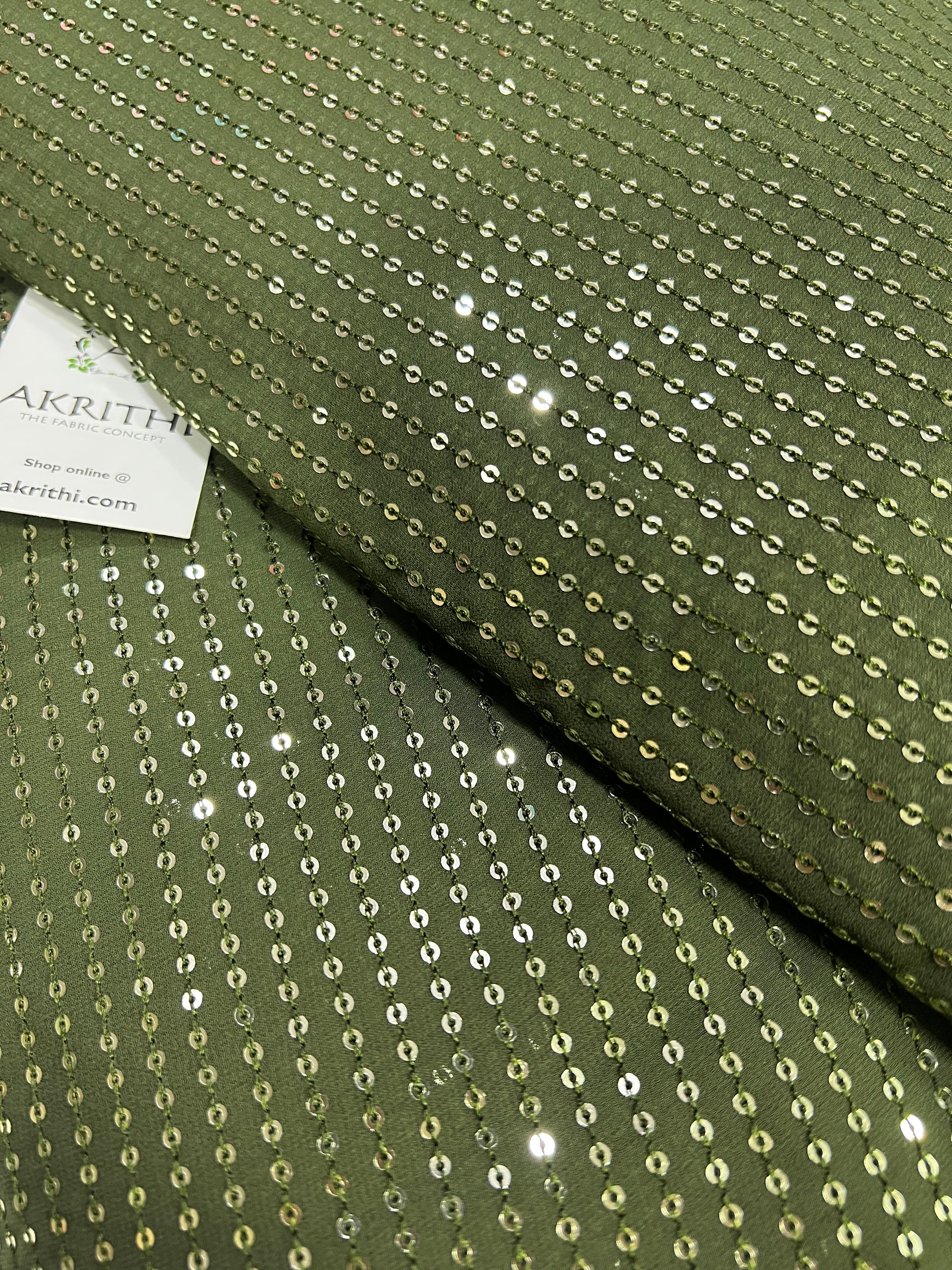 Sequins on Georgette fabric