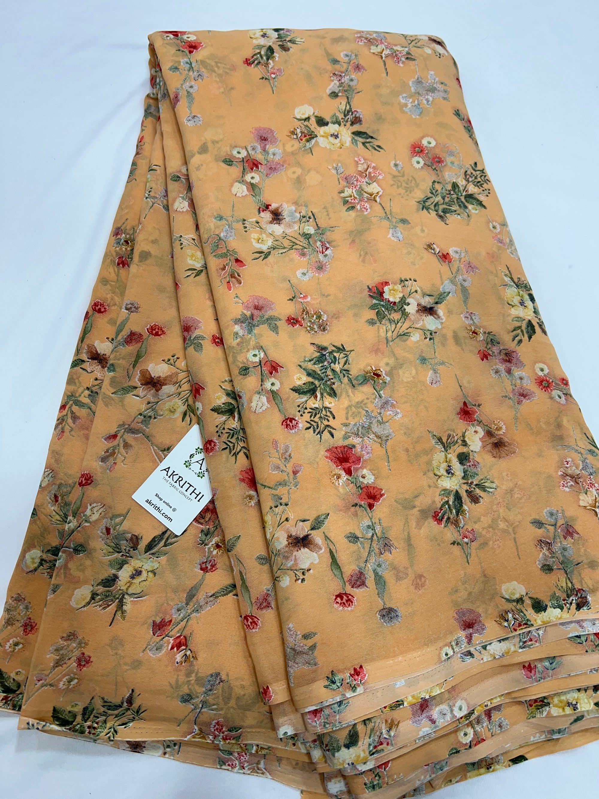 Floral printed georgette fabric