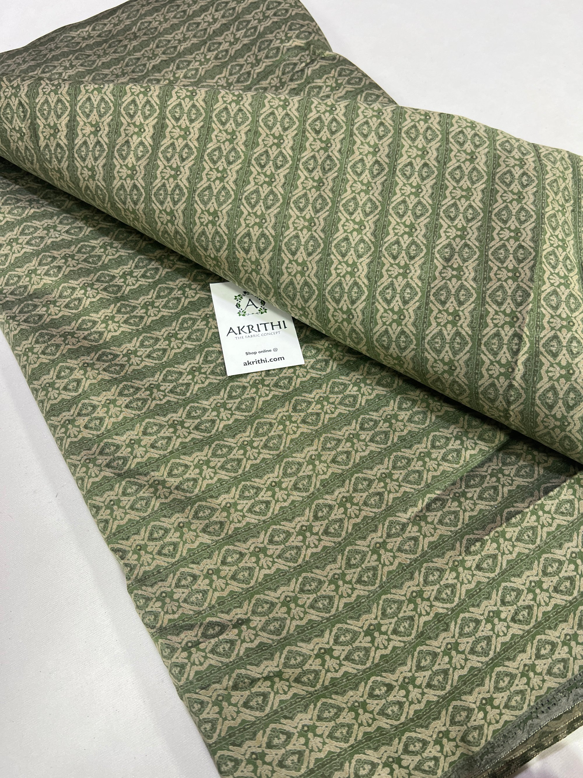 Digital printed silk fabric
