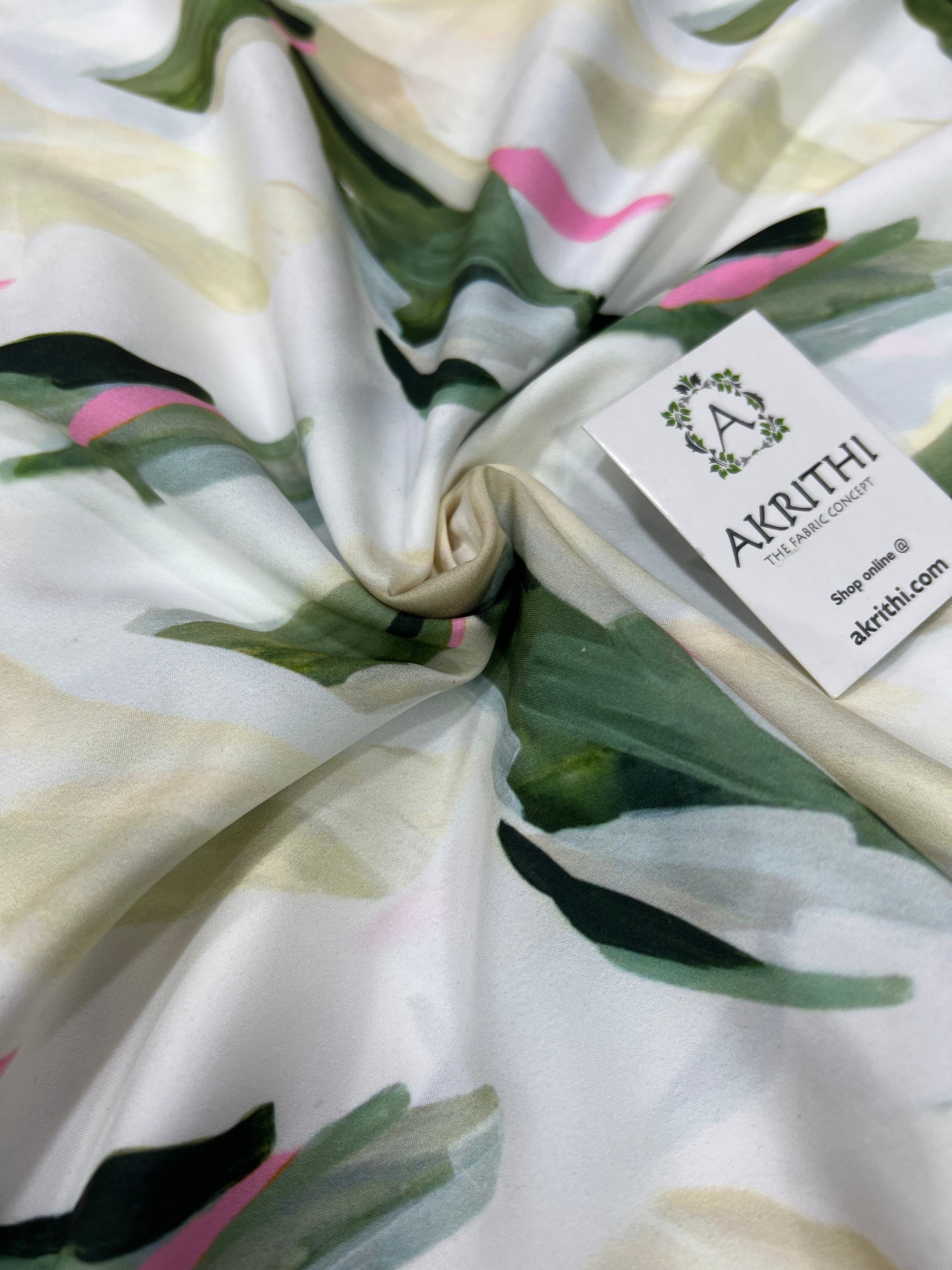 Digital floral Printed crepe fabric