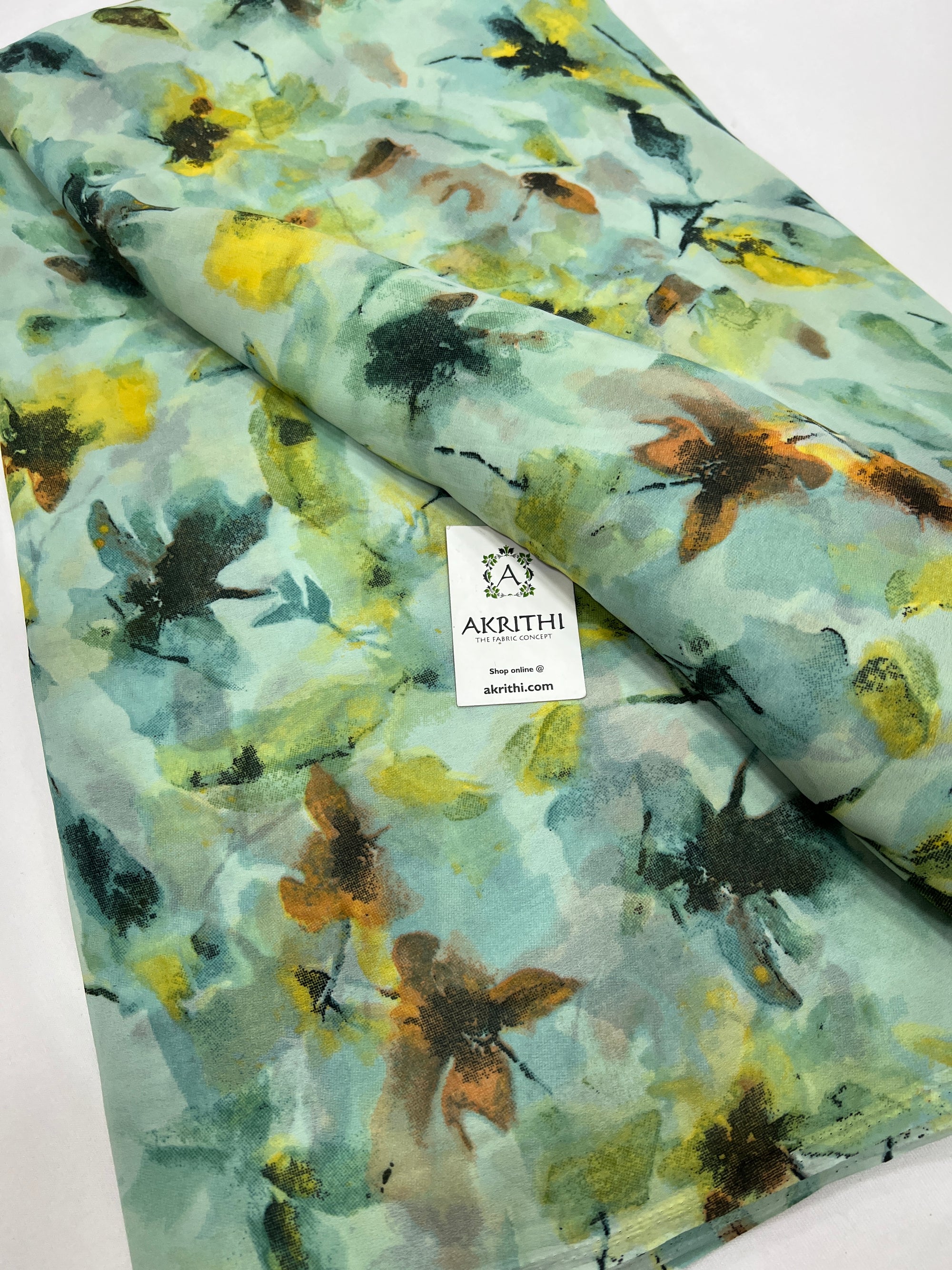 Floral printed georgette fabric