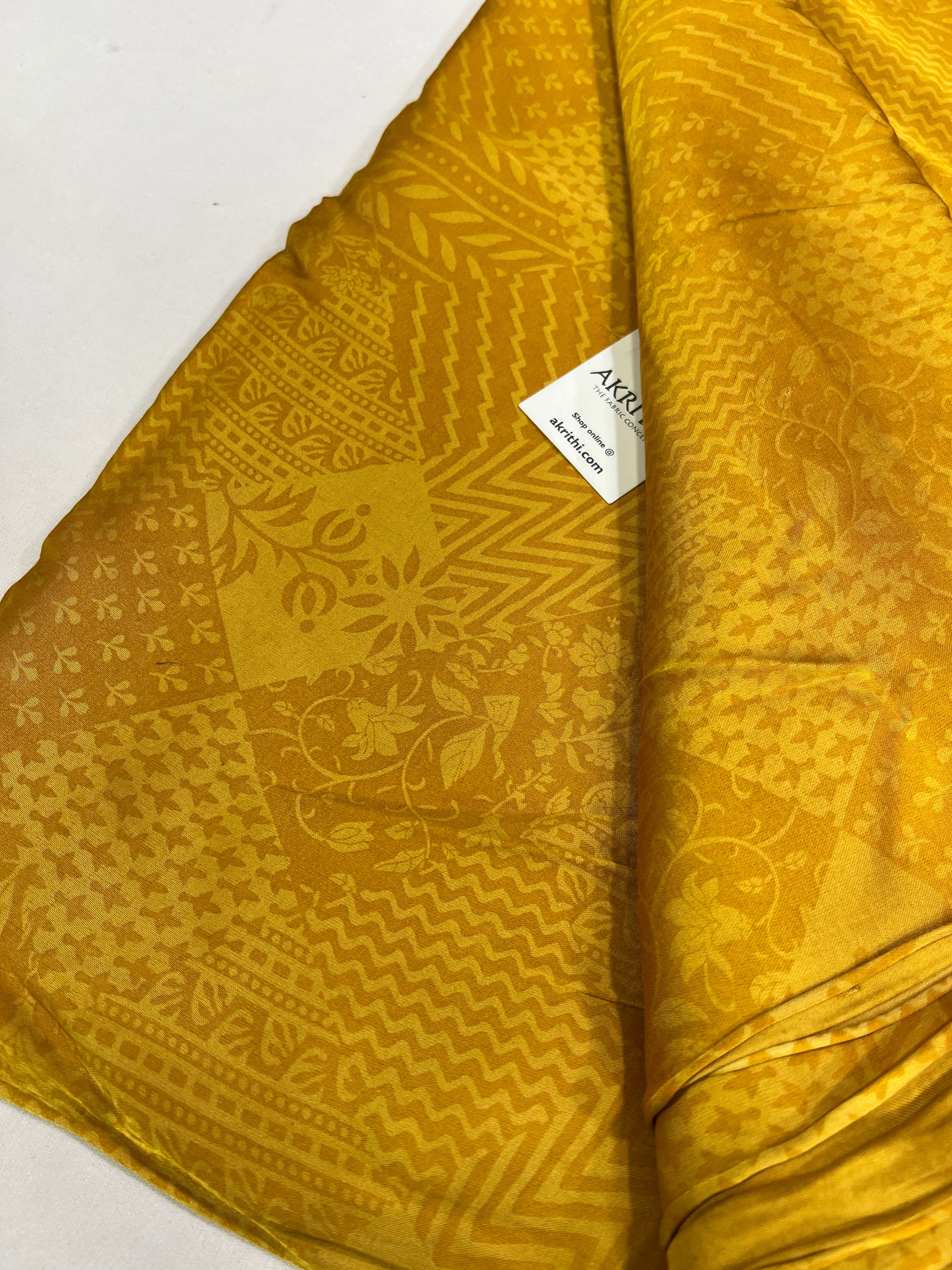 Hand printed modal fabric