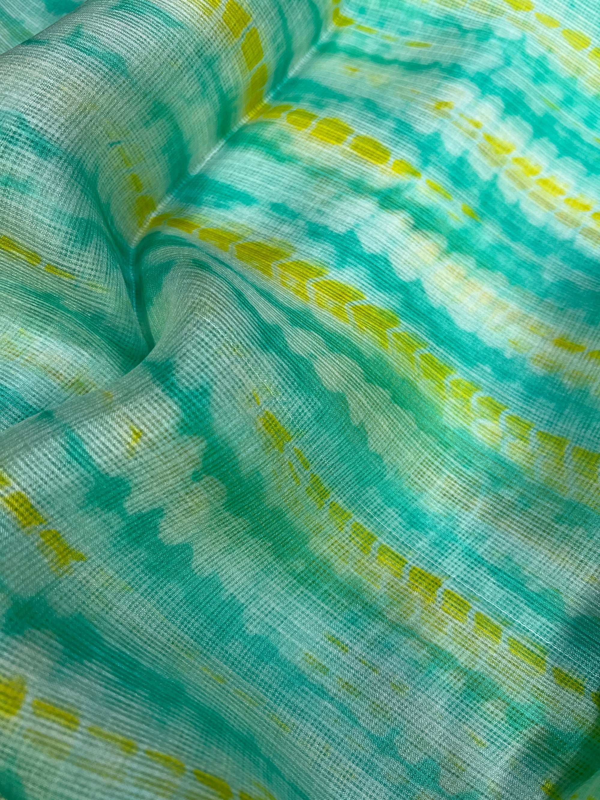 Tie and dye pure kota silk saree