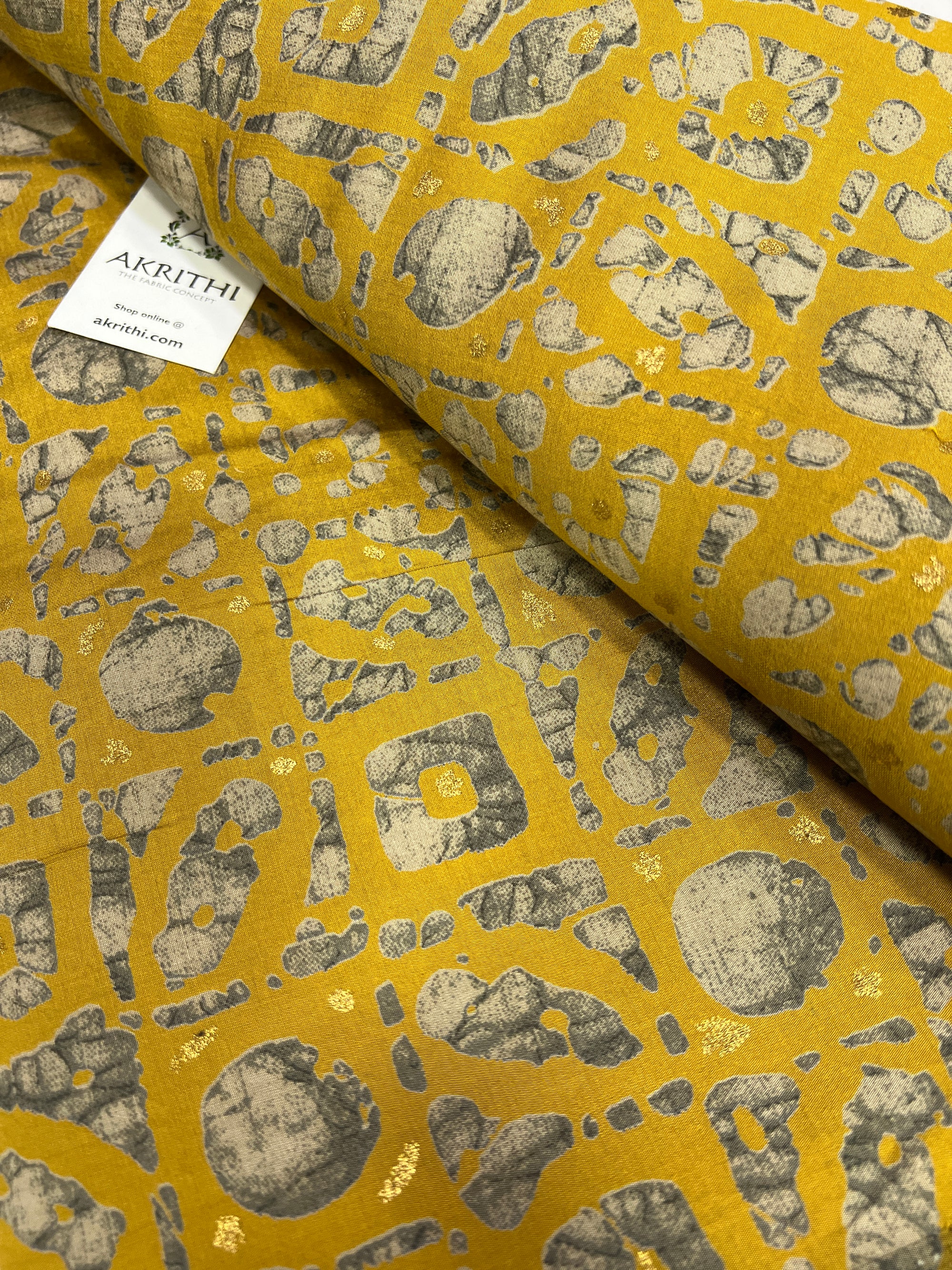 Digital printed silk fabric