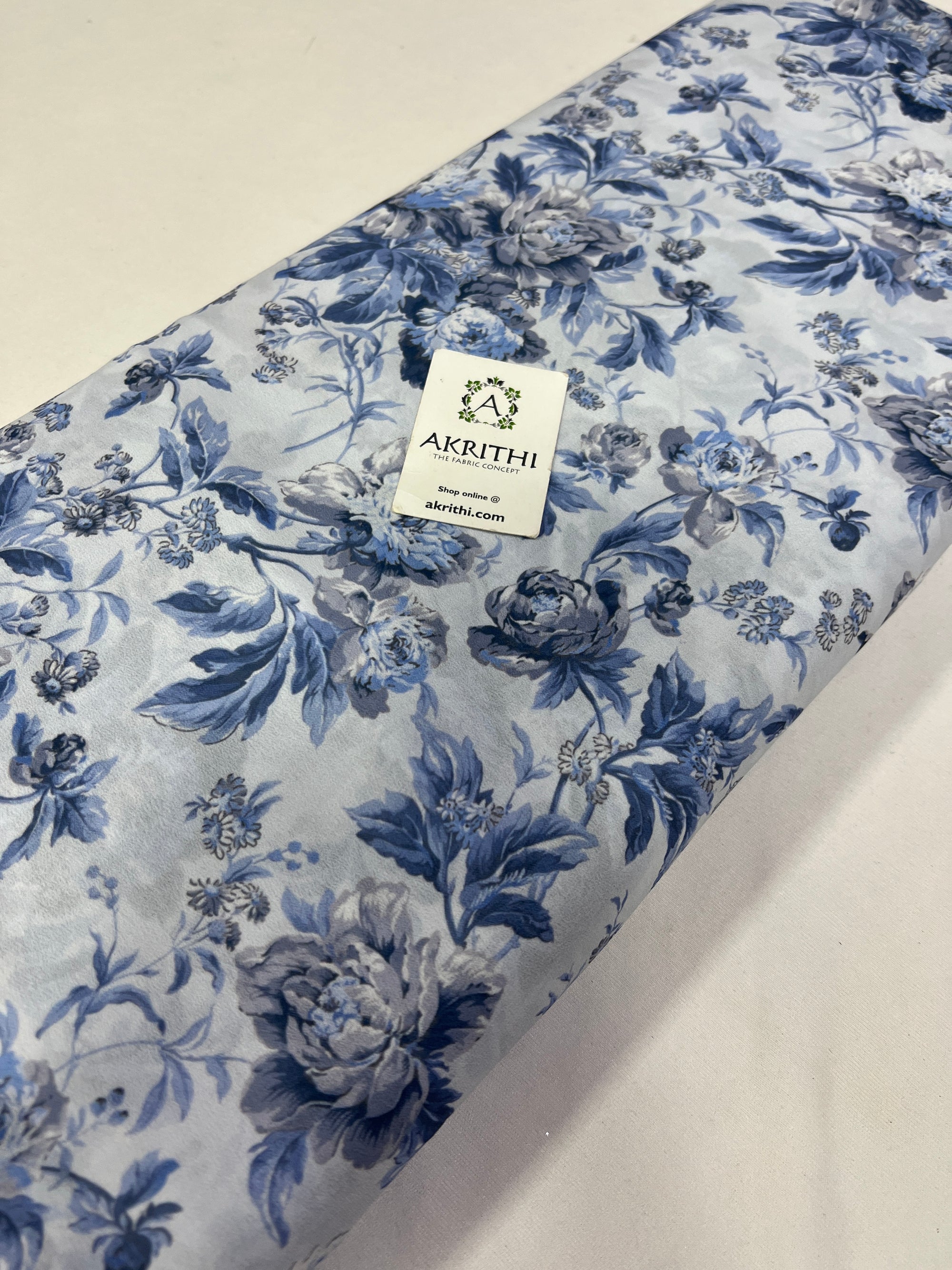 Digital floral printed georgette fabric
