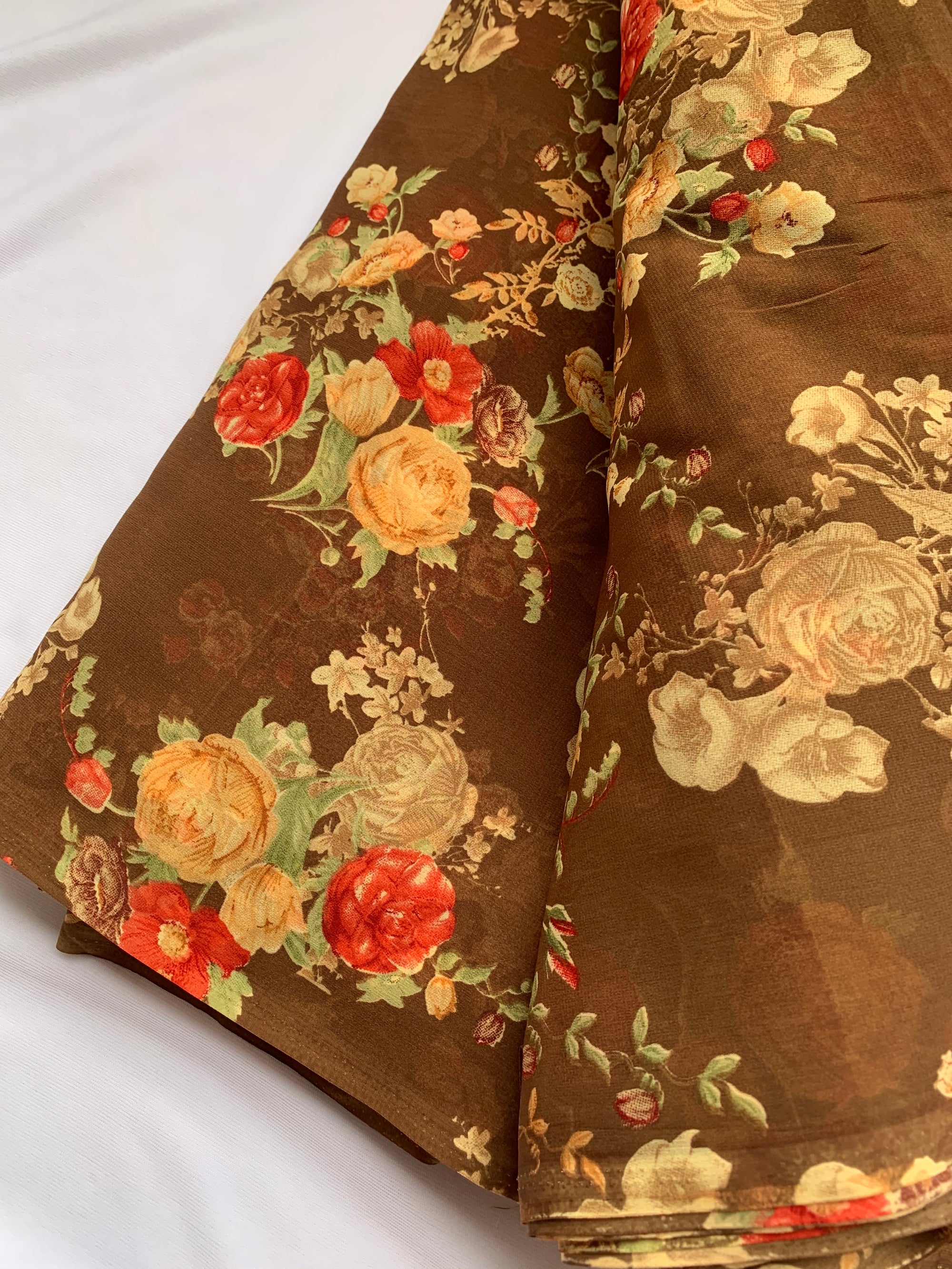 Printed georgette fabric