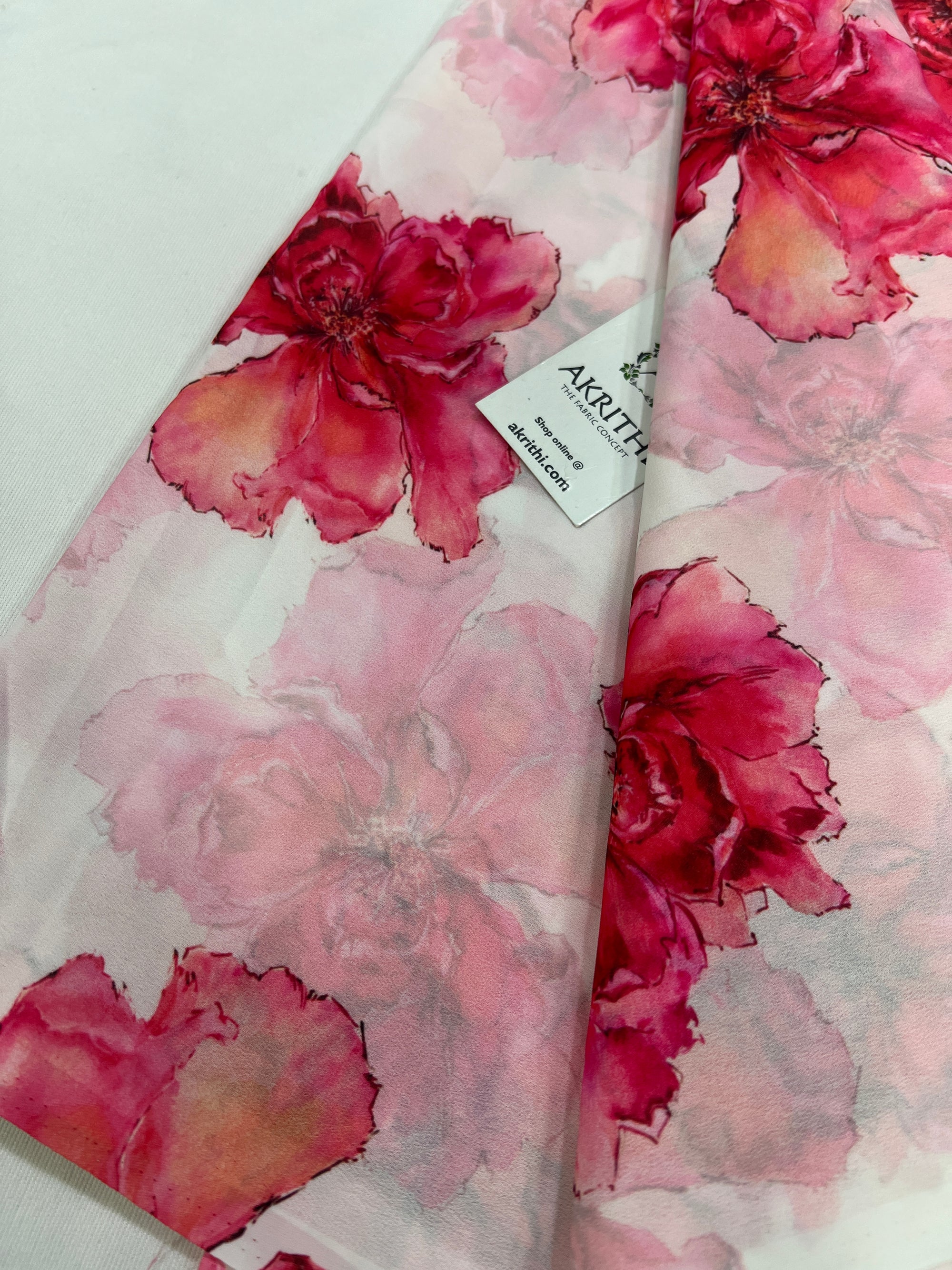 Digital floral printed georgette fabric