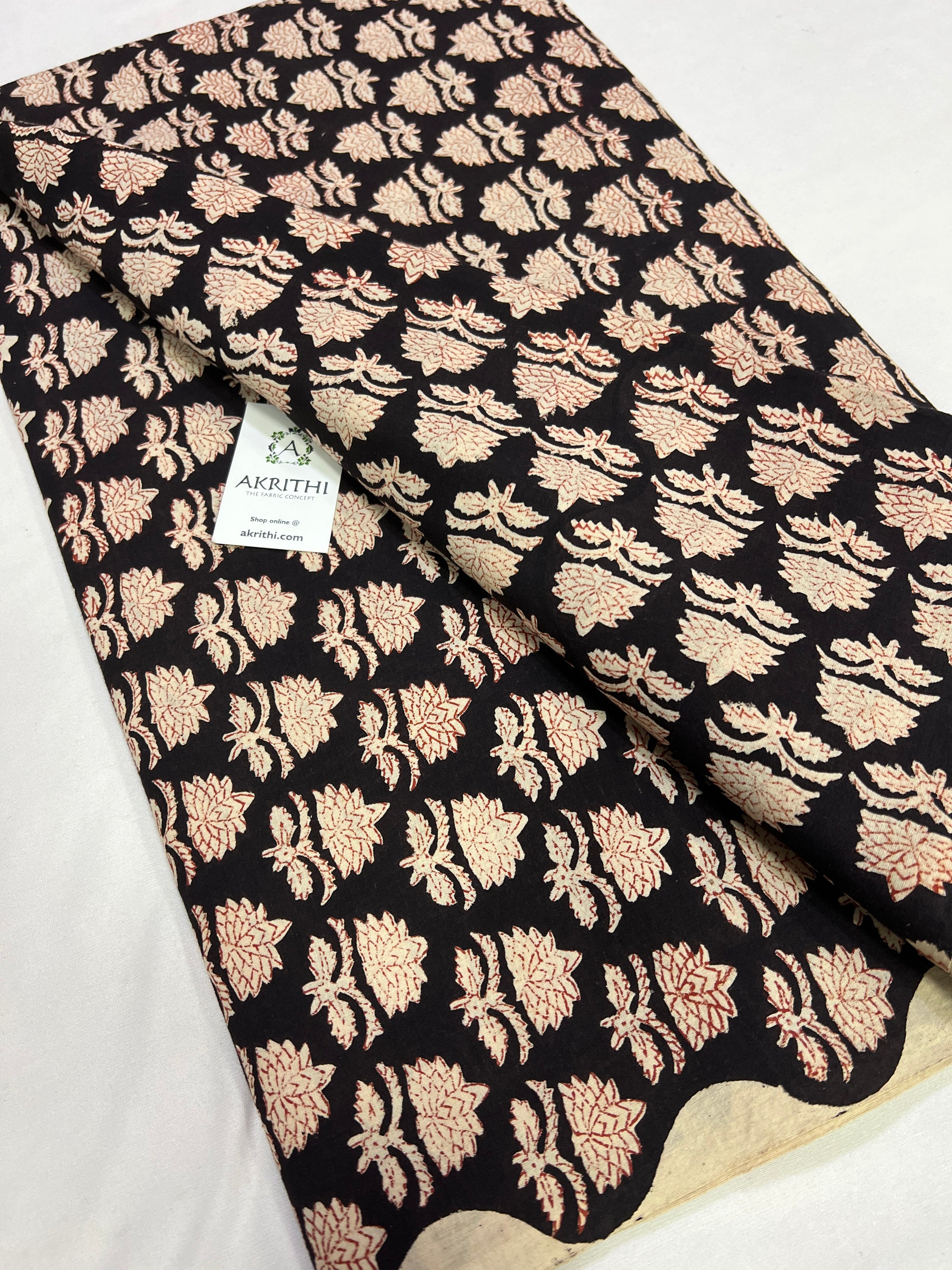 Hand block Printed pure cotton fabric