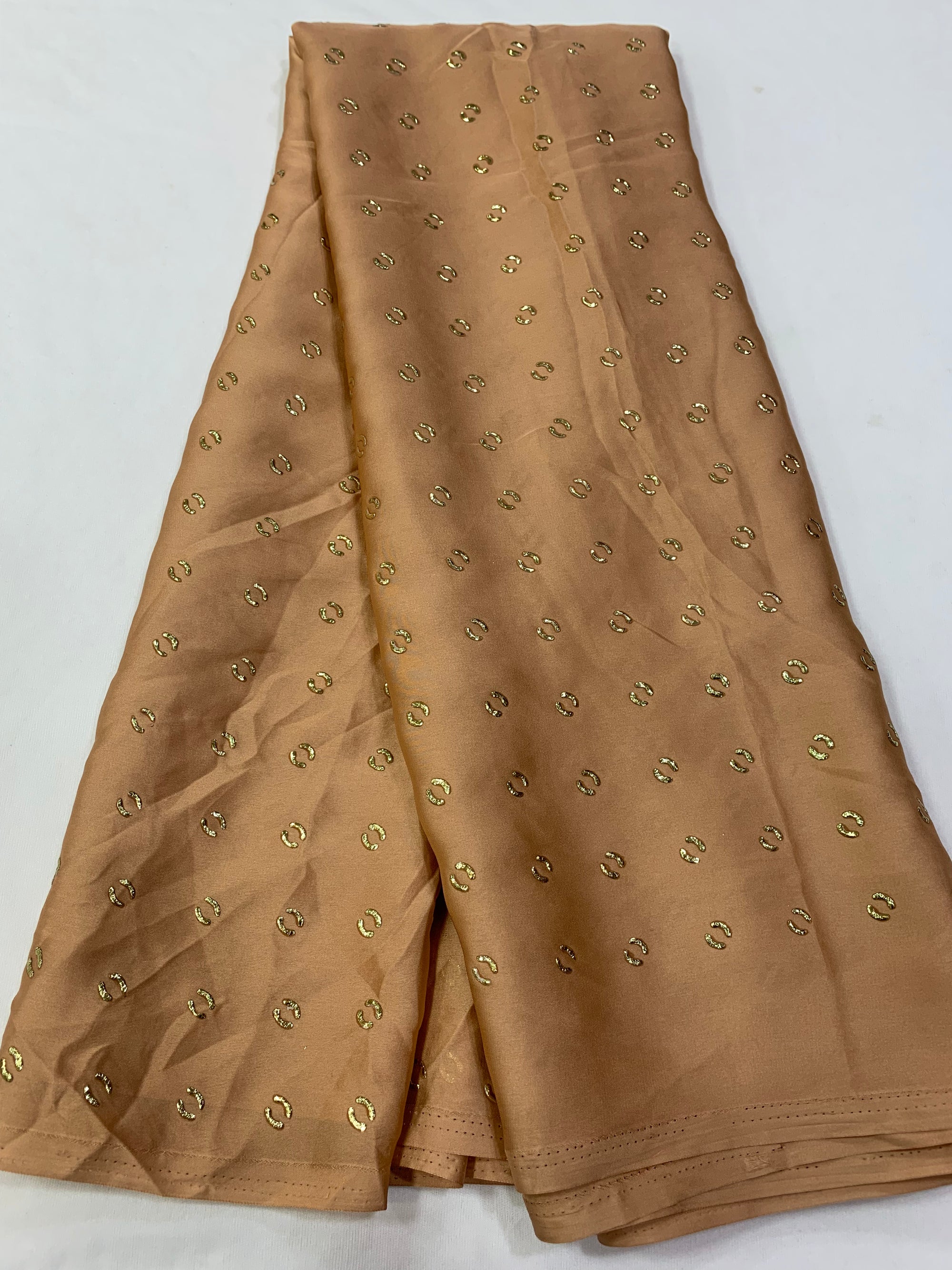 Foil Printed foil semi silk fabric
