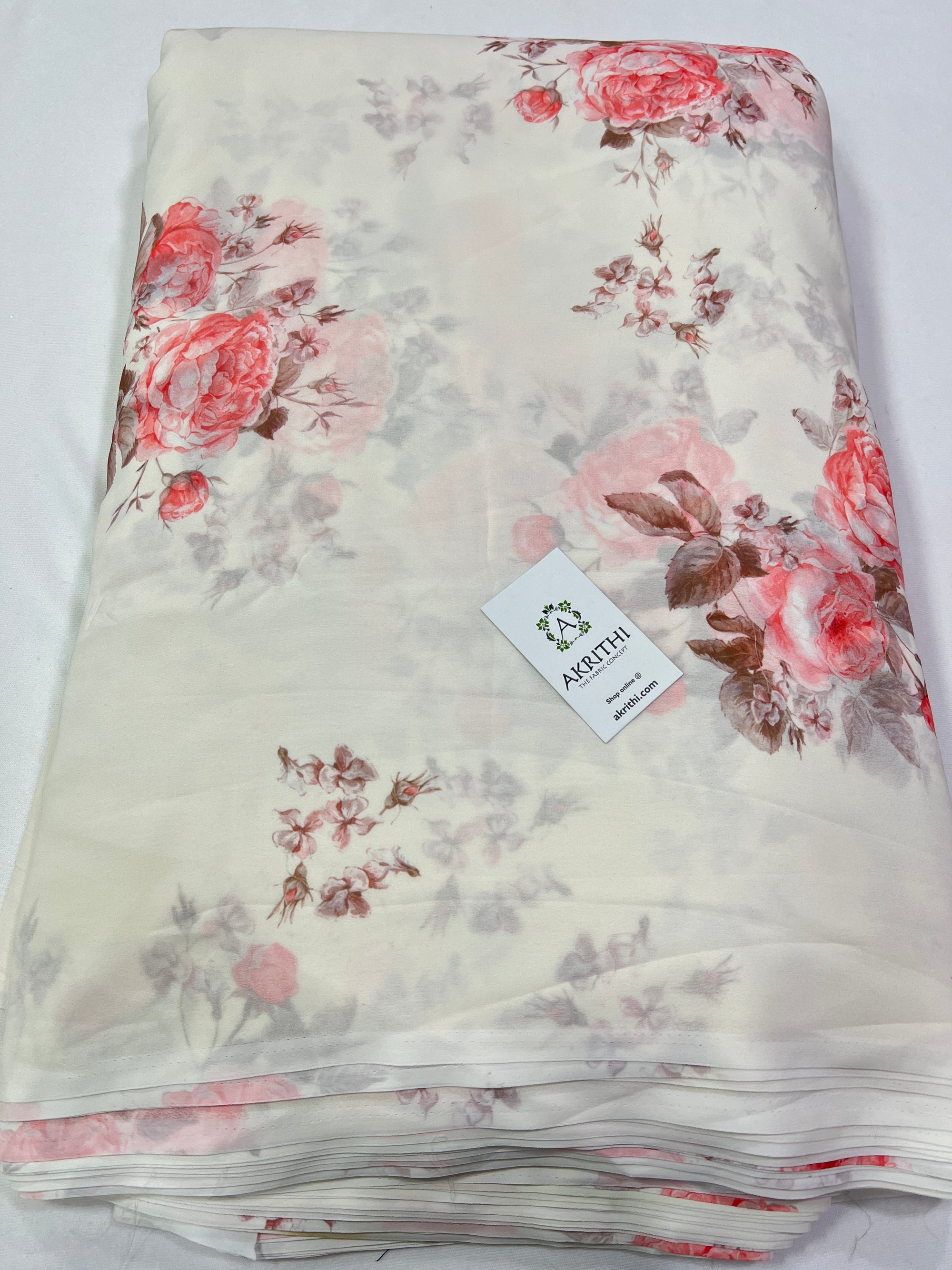 Digital floral printed georgette fabric