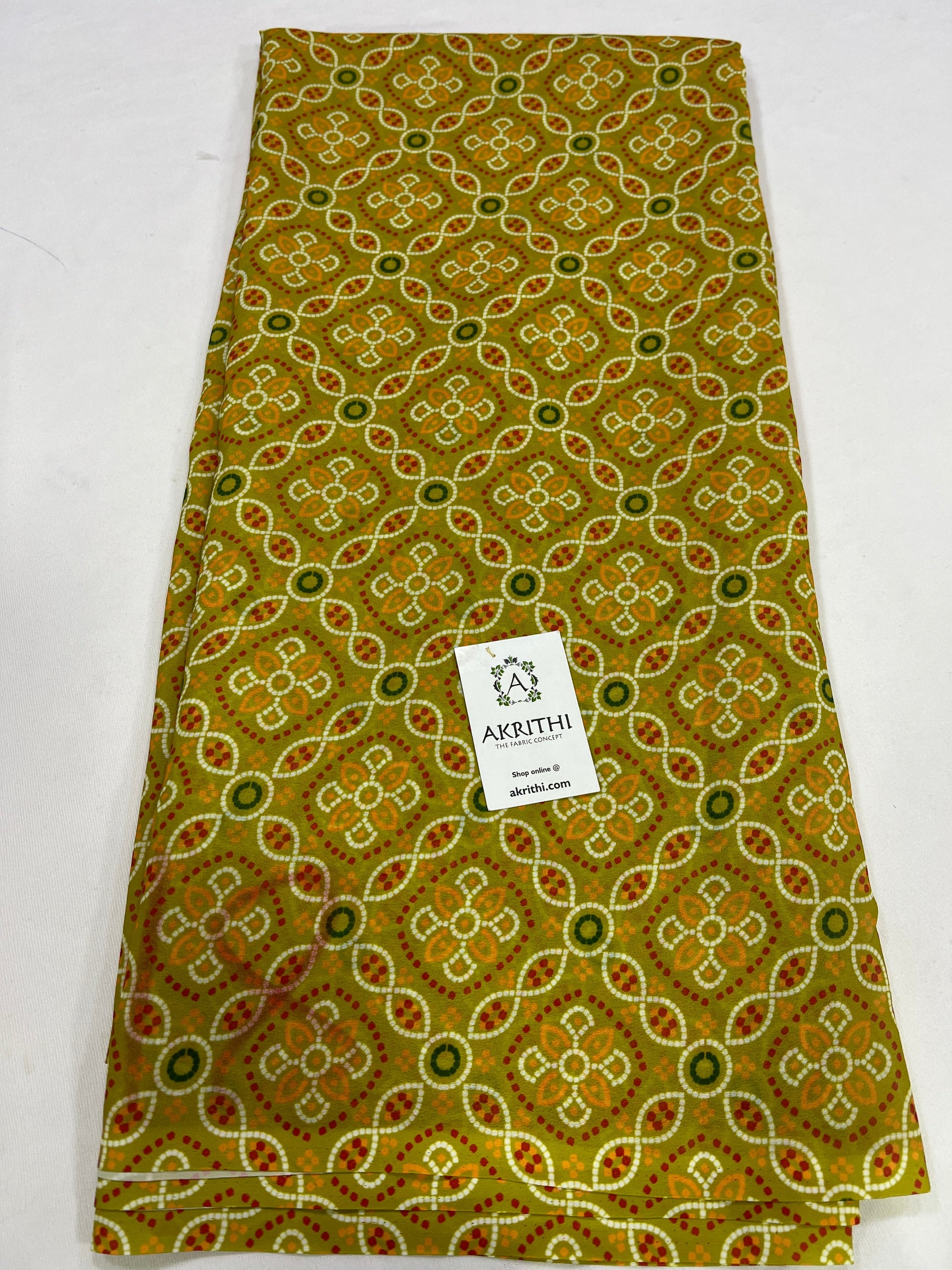 Digital floral printed georgette fabric