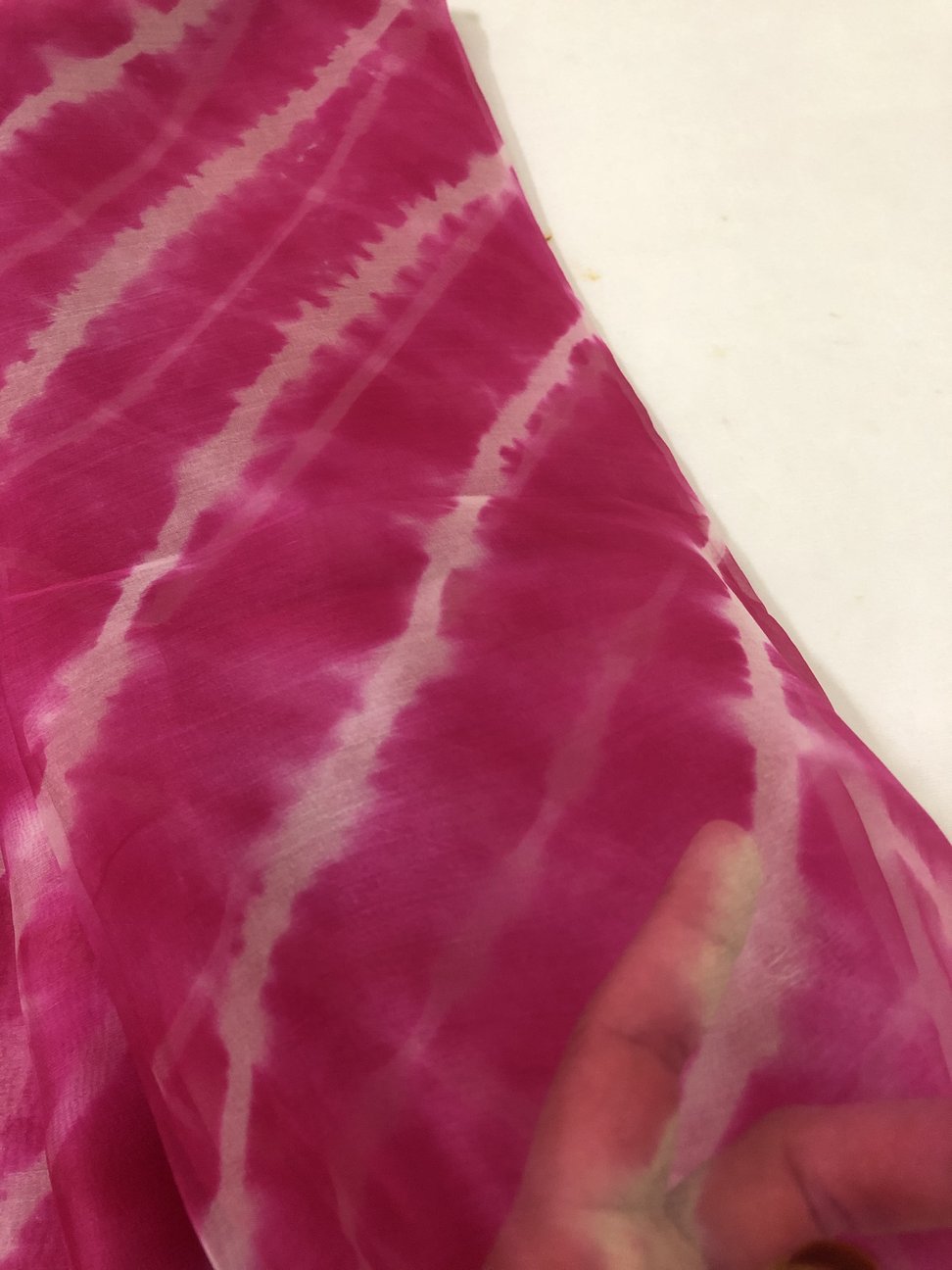 PURE SILK ORGANZA LEHERIYA DUPATTA