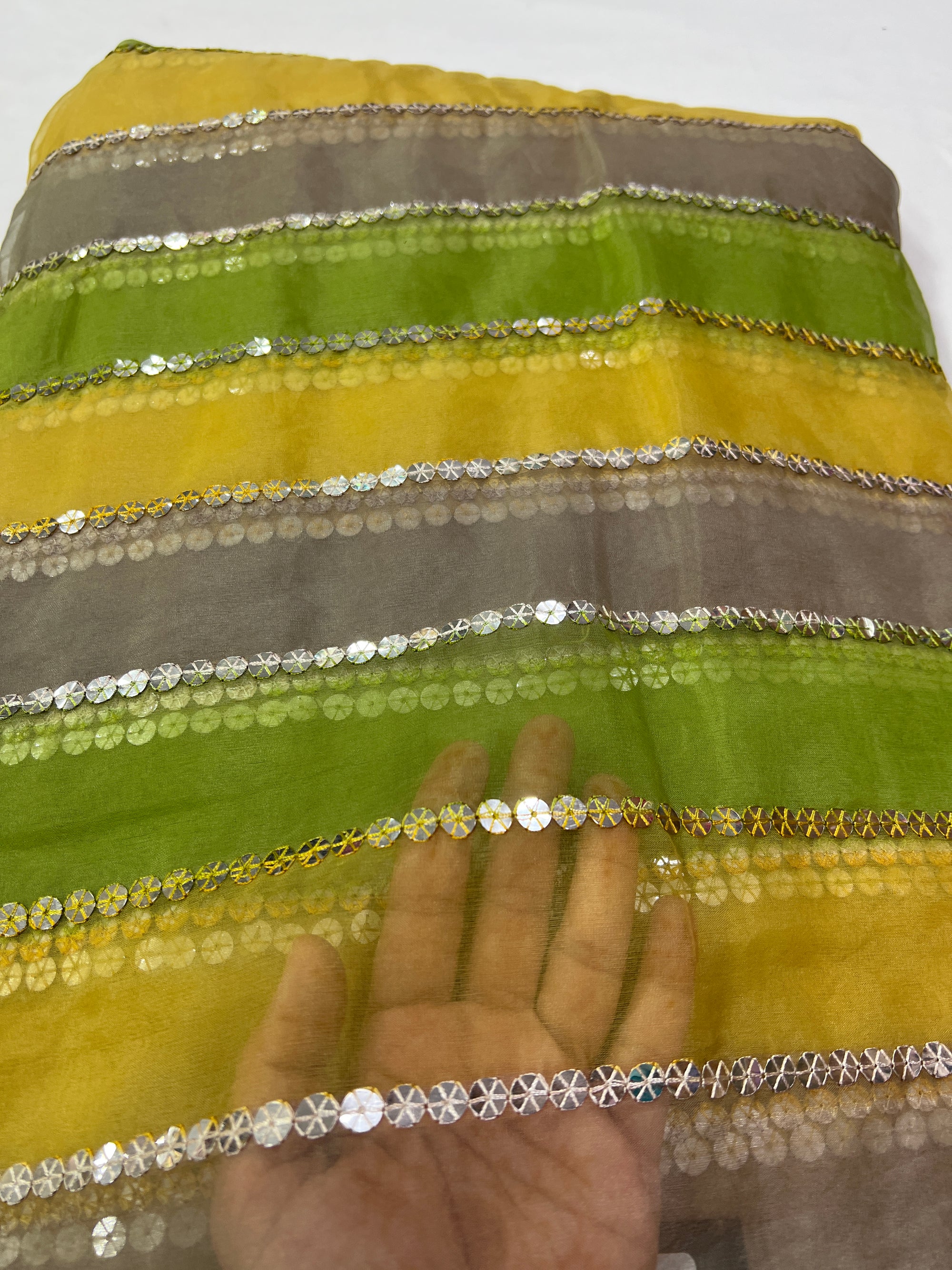 Embroidery on Organza fabric