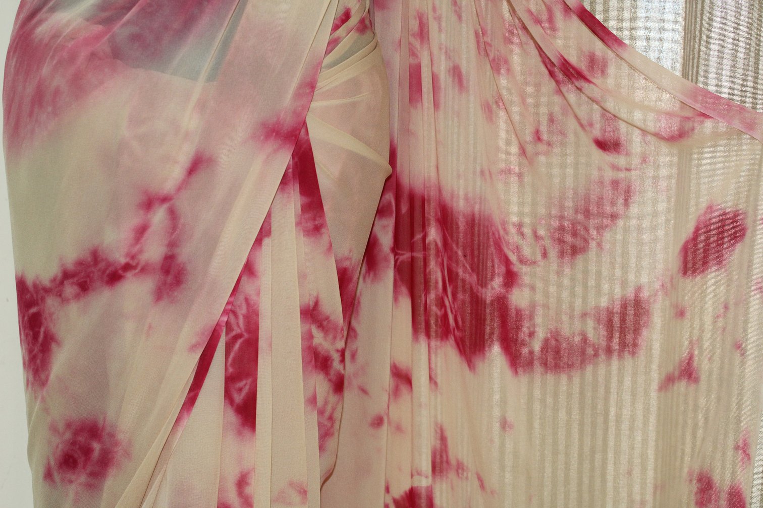 Shibori tie and dye pure georgette saree