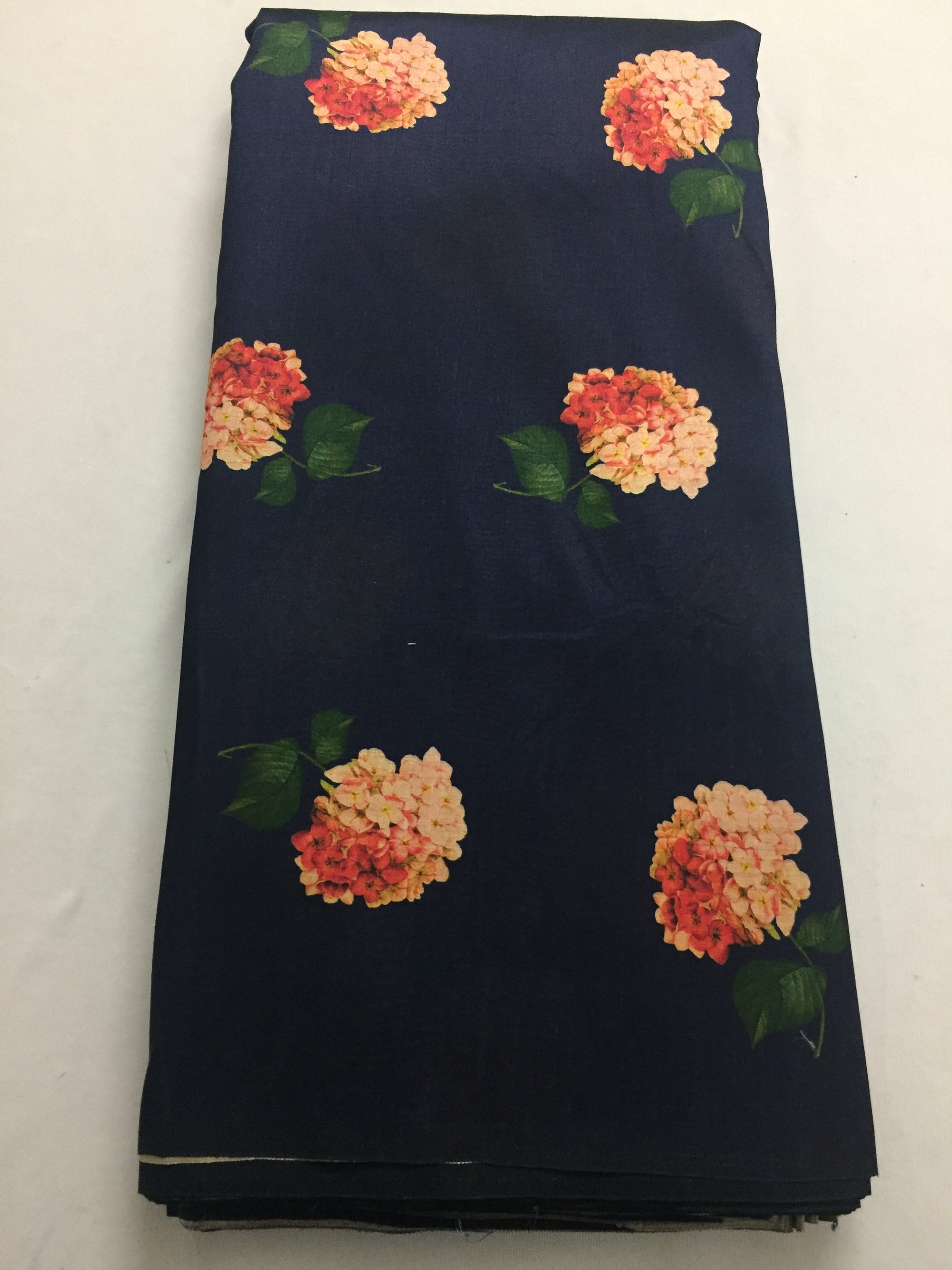 Printed silk fabric