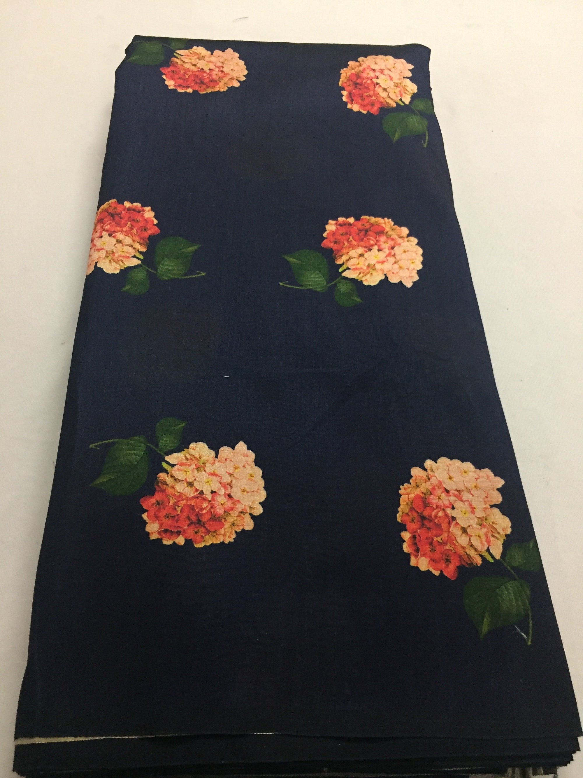 Printed silk fabric