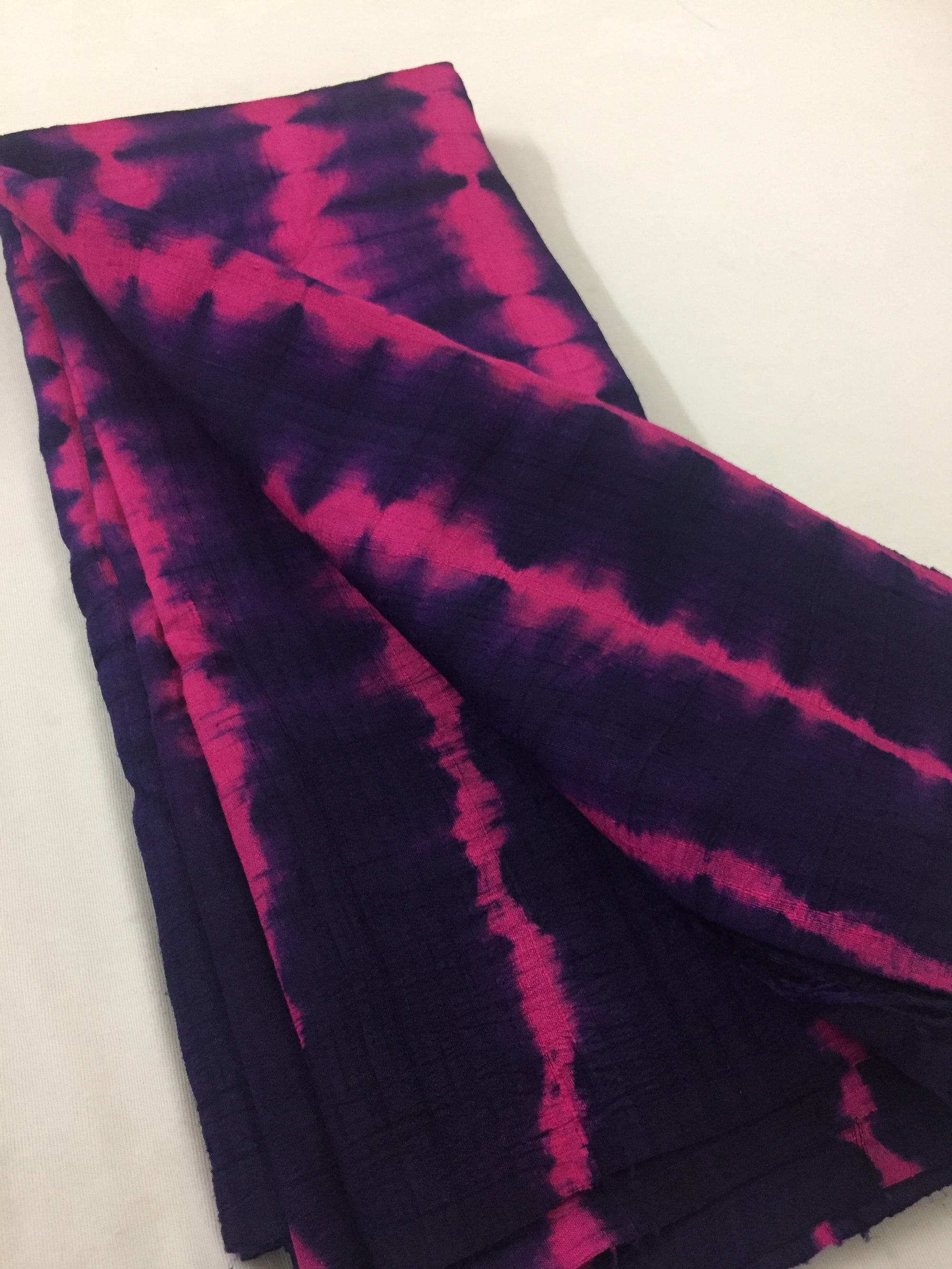 Shibori tie and dye pure raw silk kurta