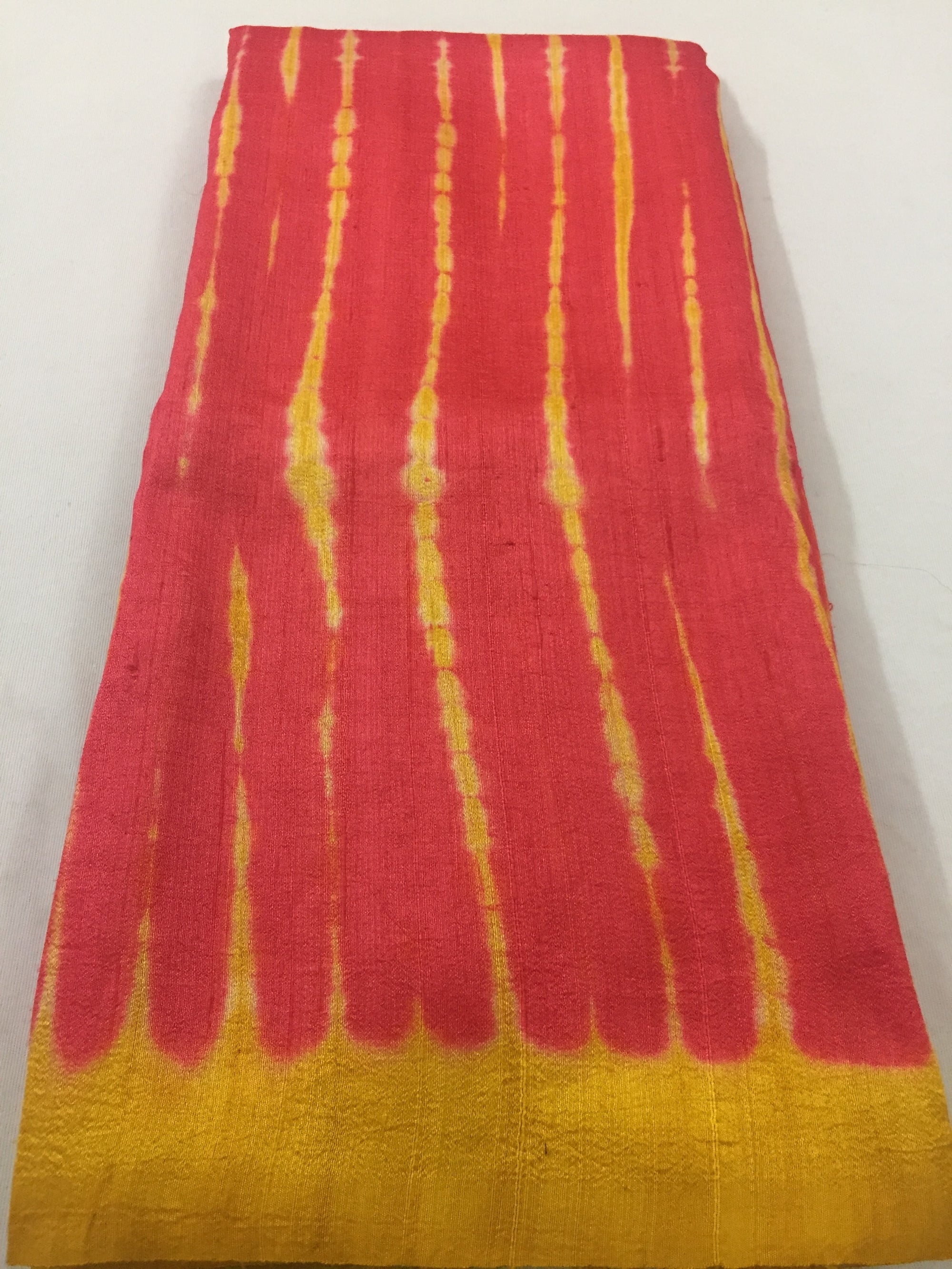 Shibori tie and dye pure raw silk kurta