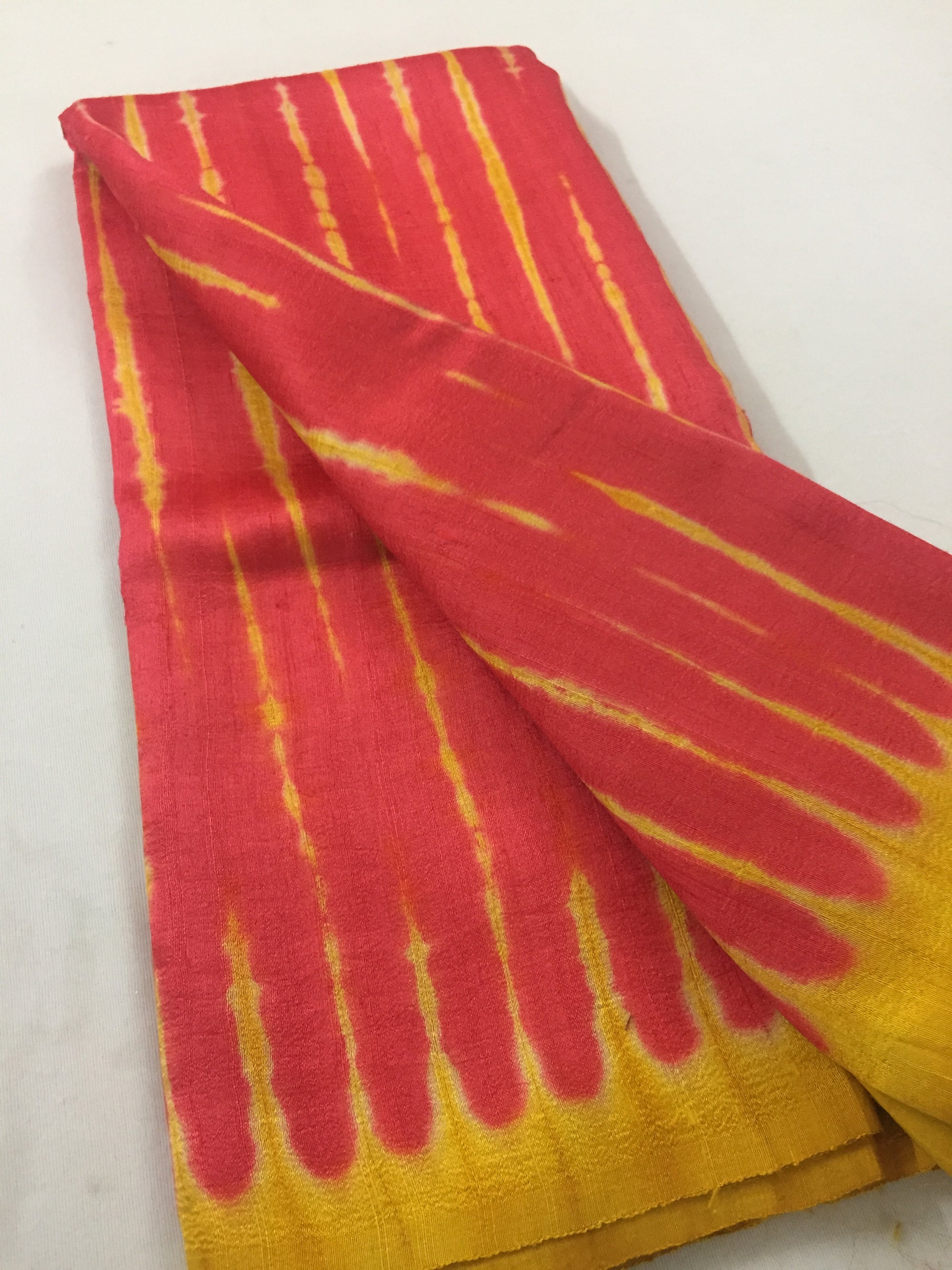 Shibori tie and dye pure raw silk kurta