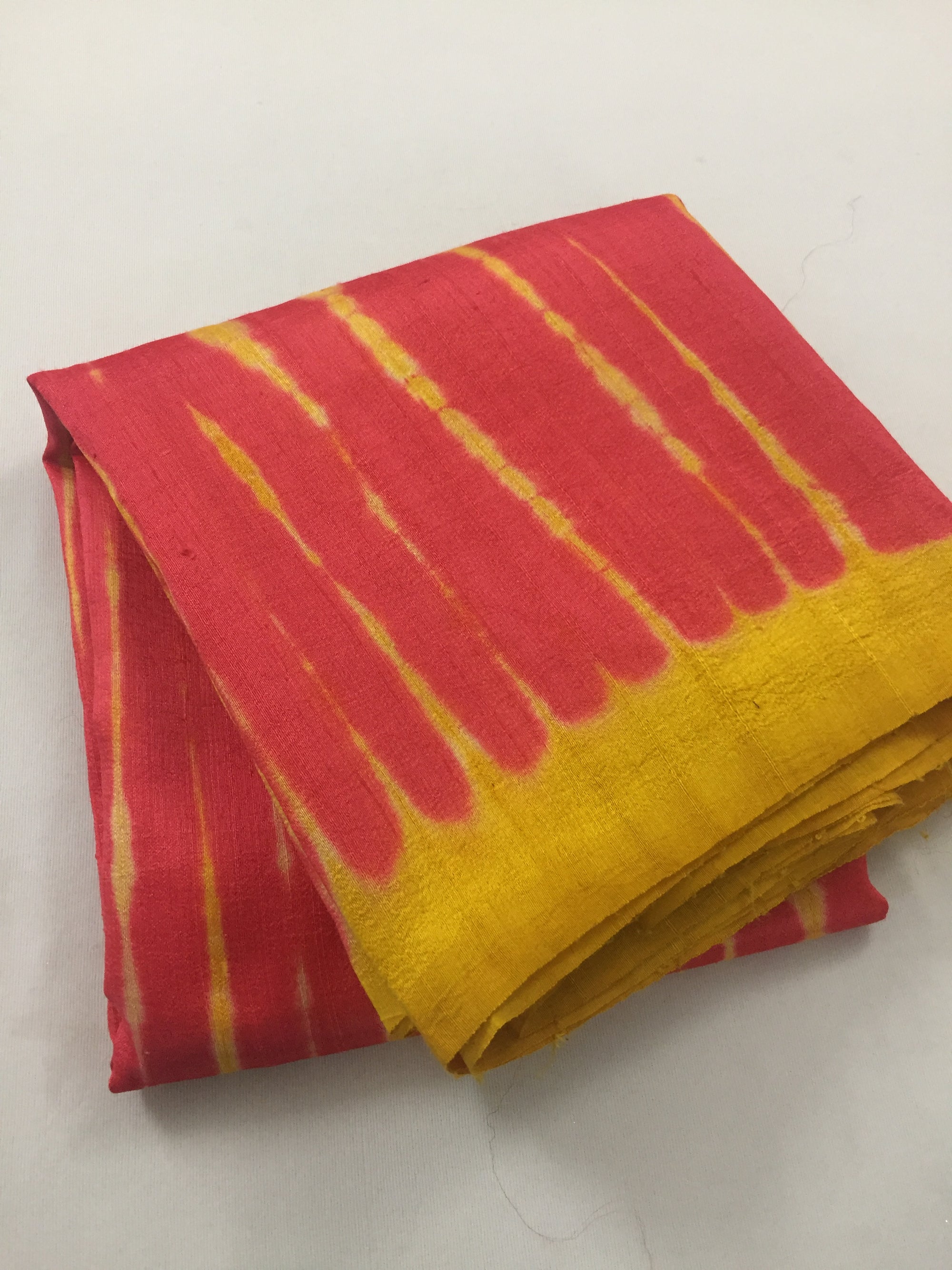 Shibori tie and dye pure raw silk kurta