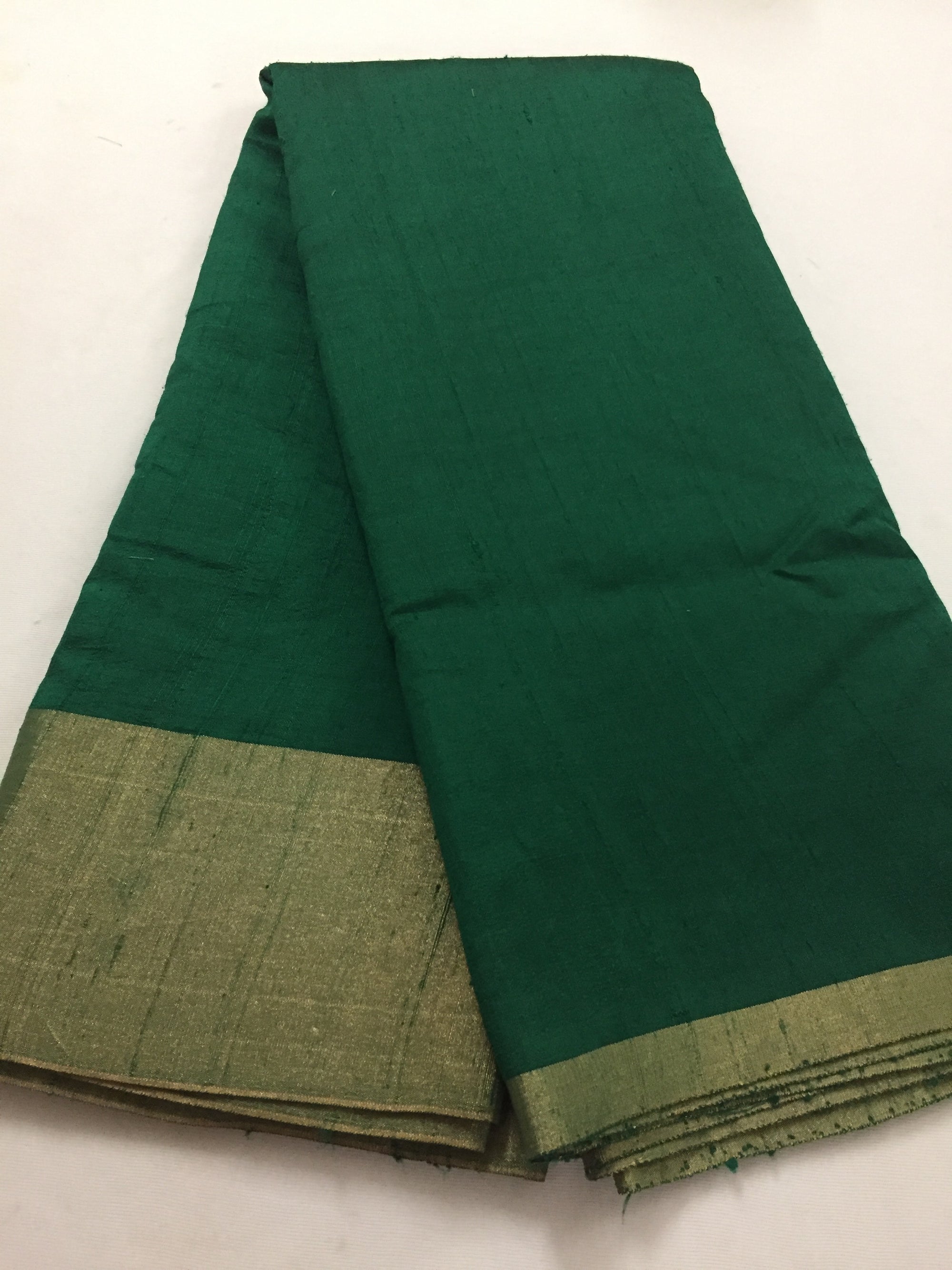 Pure raw silk saree with zari border