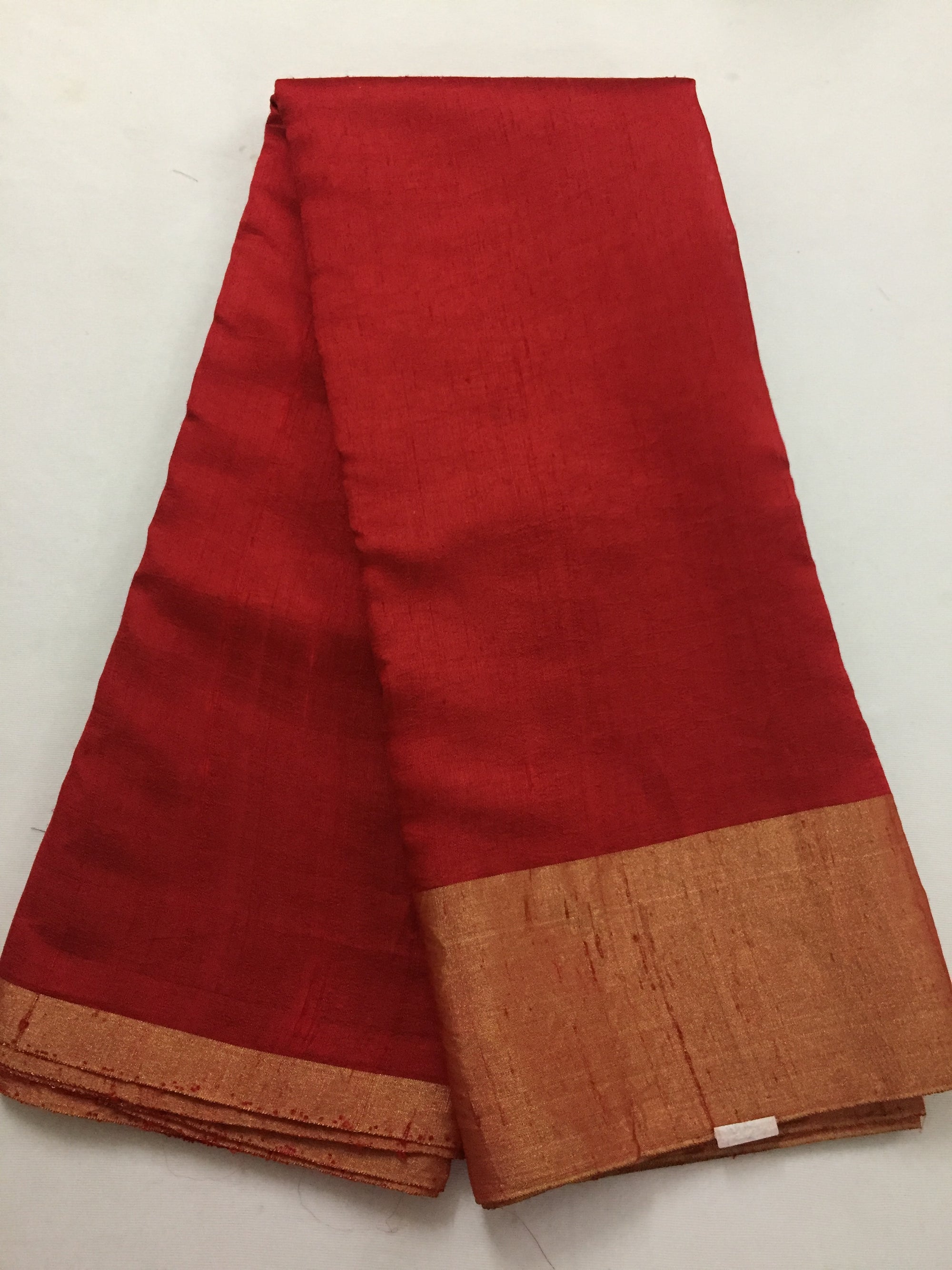 Pure raw silk saree with zari border