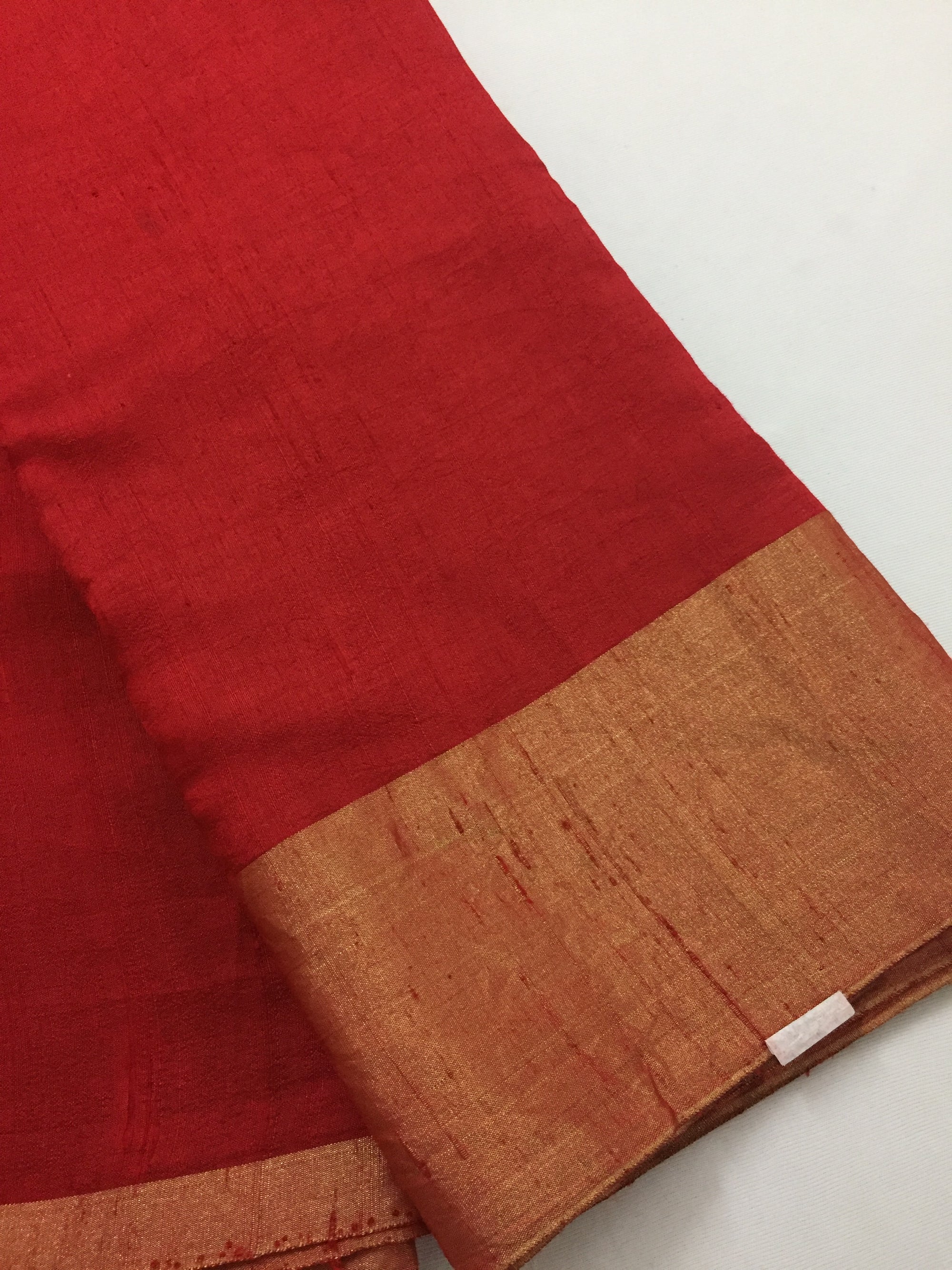 Pure raw silk saree with zari border