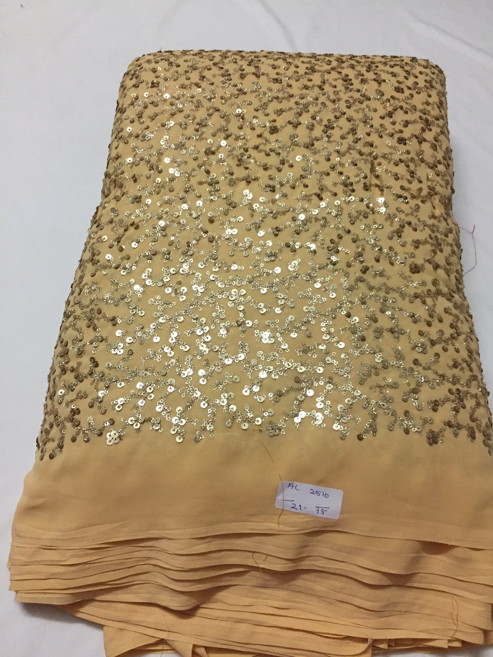 Embroidery on georgette fabric