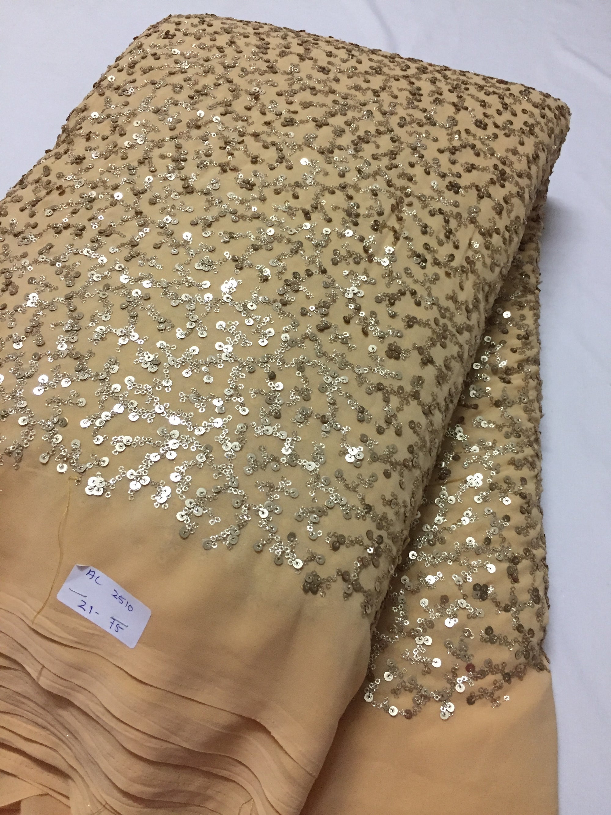 Embroidery on georgette fabric