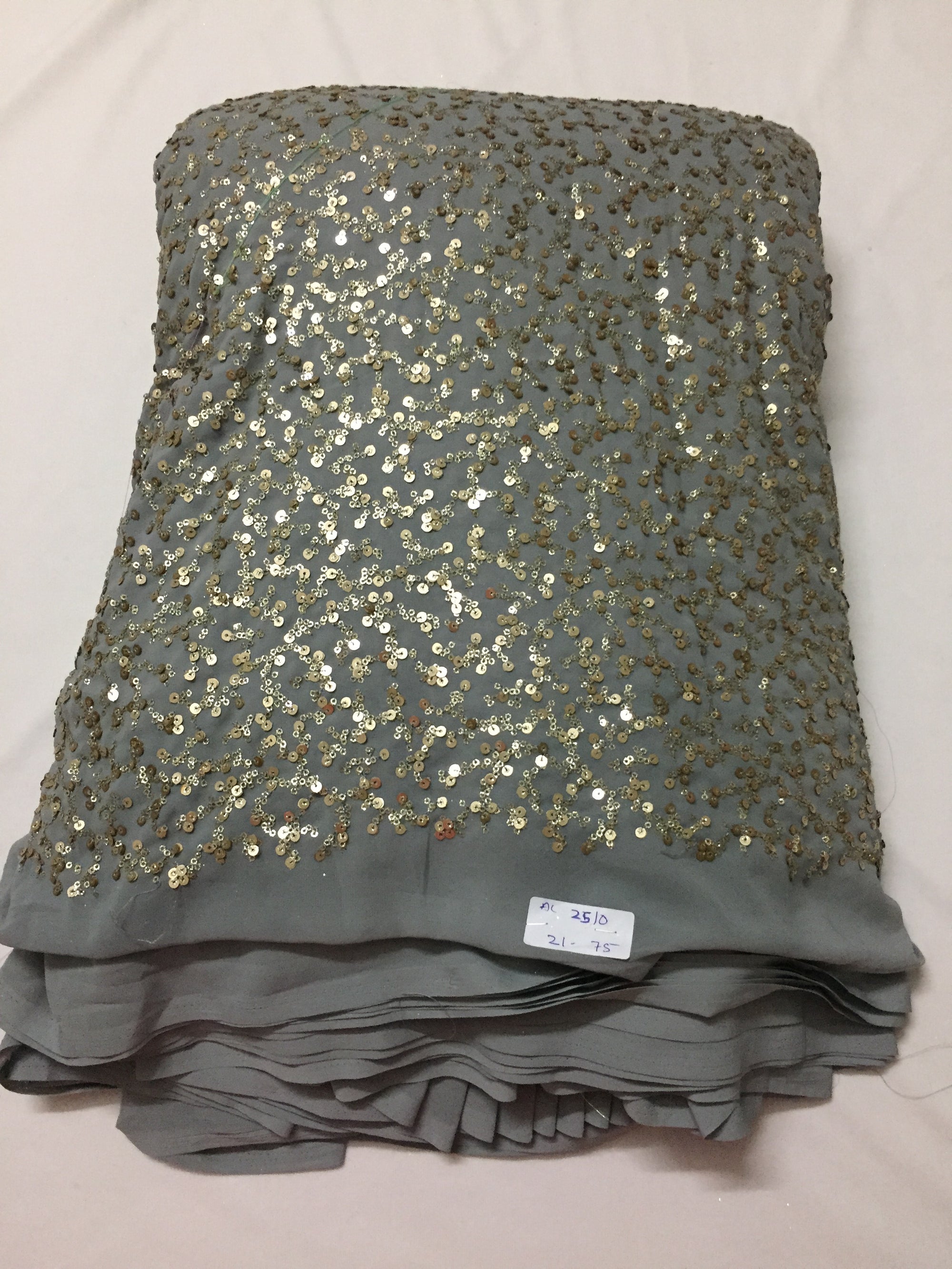 Embroidery on georgette fabric 50 cms cut