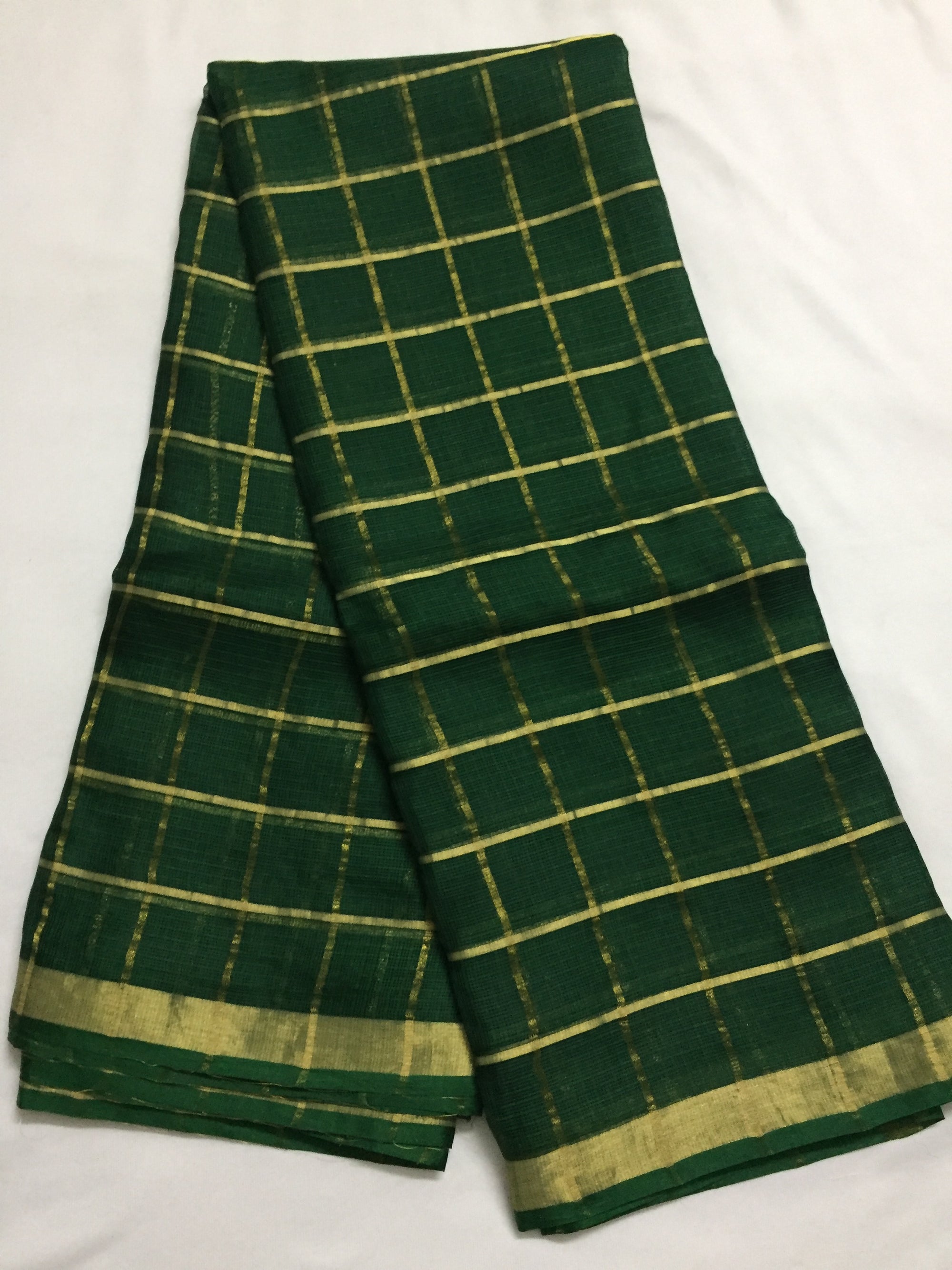 Pure kota silk saree with zari checks