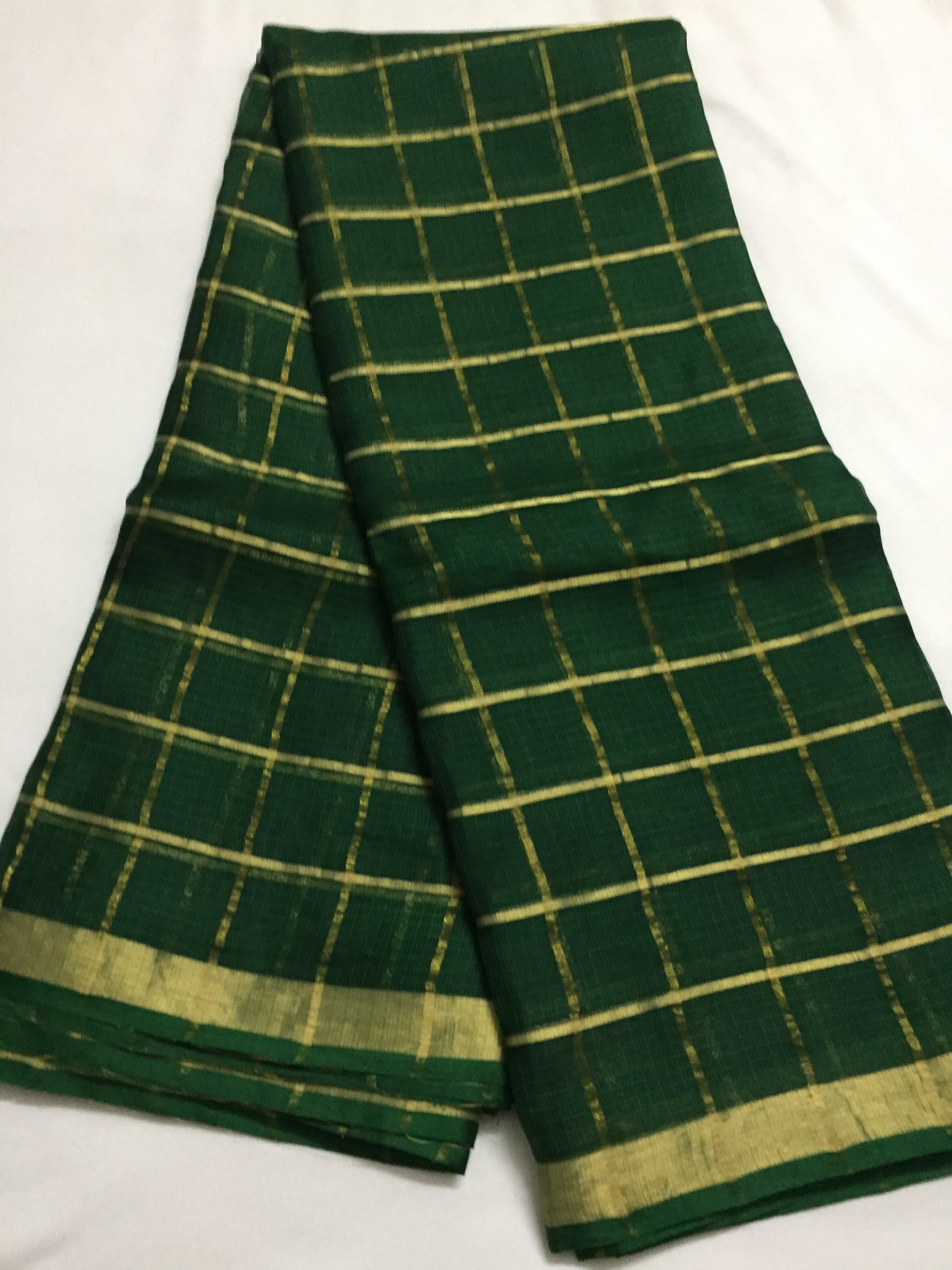 Pure kota silk saree with zari checks