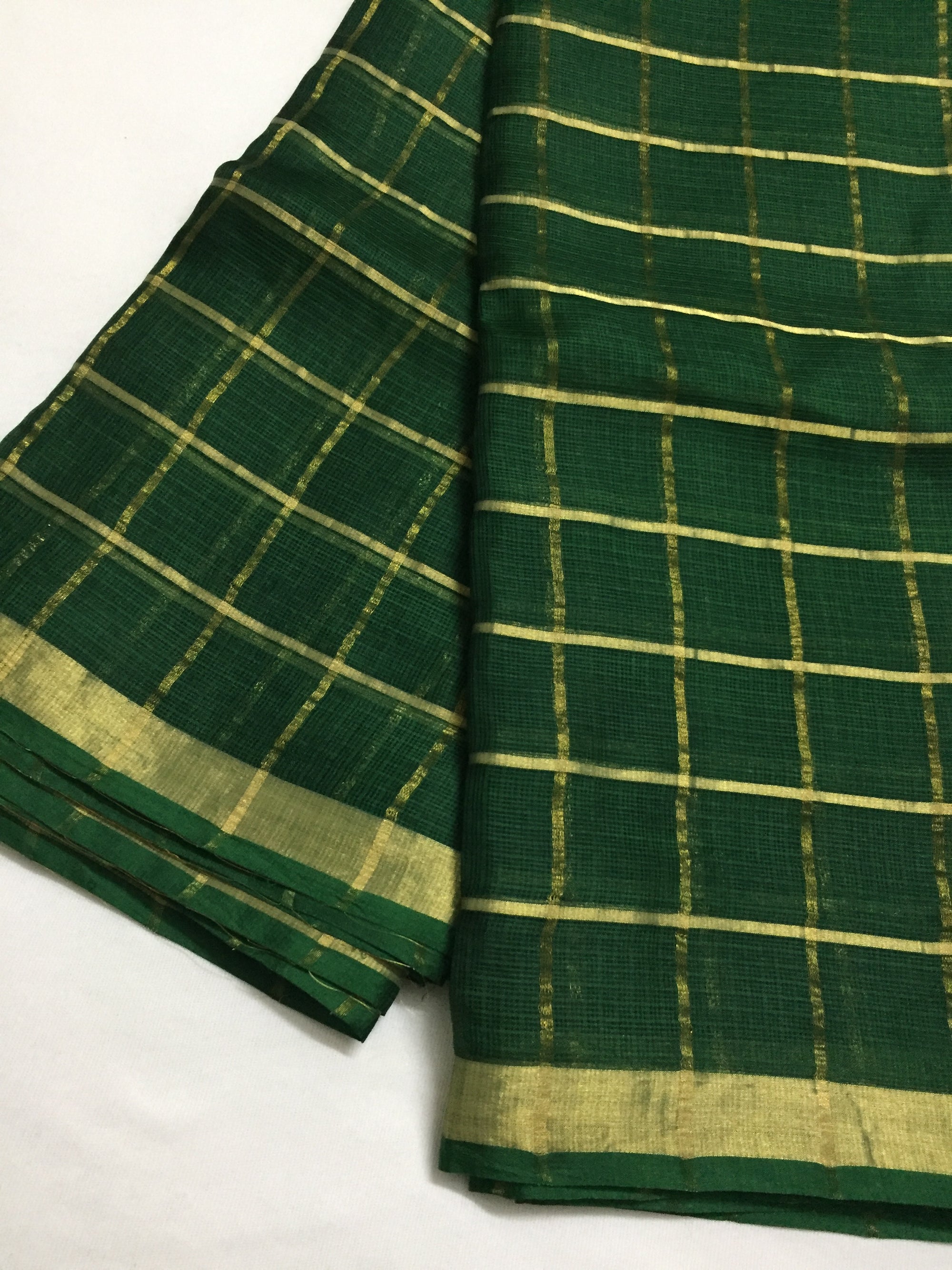 Pure kota silk saree with zari checks