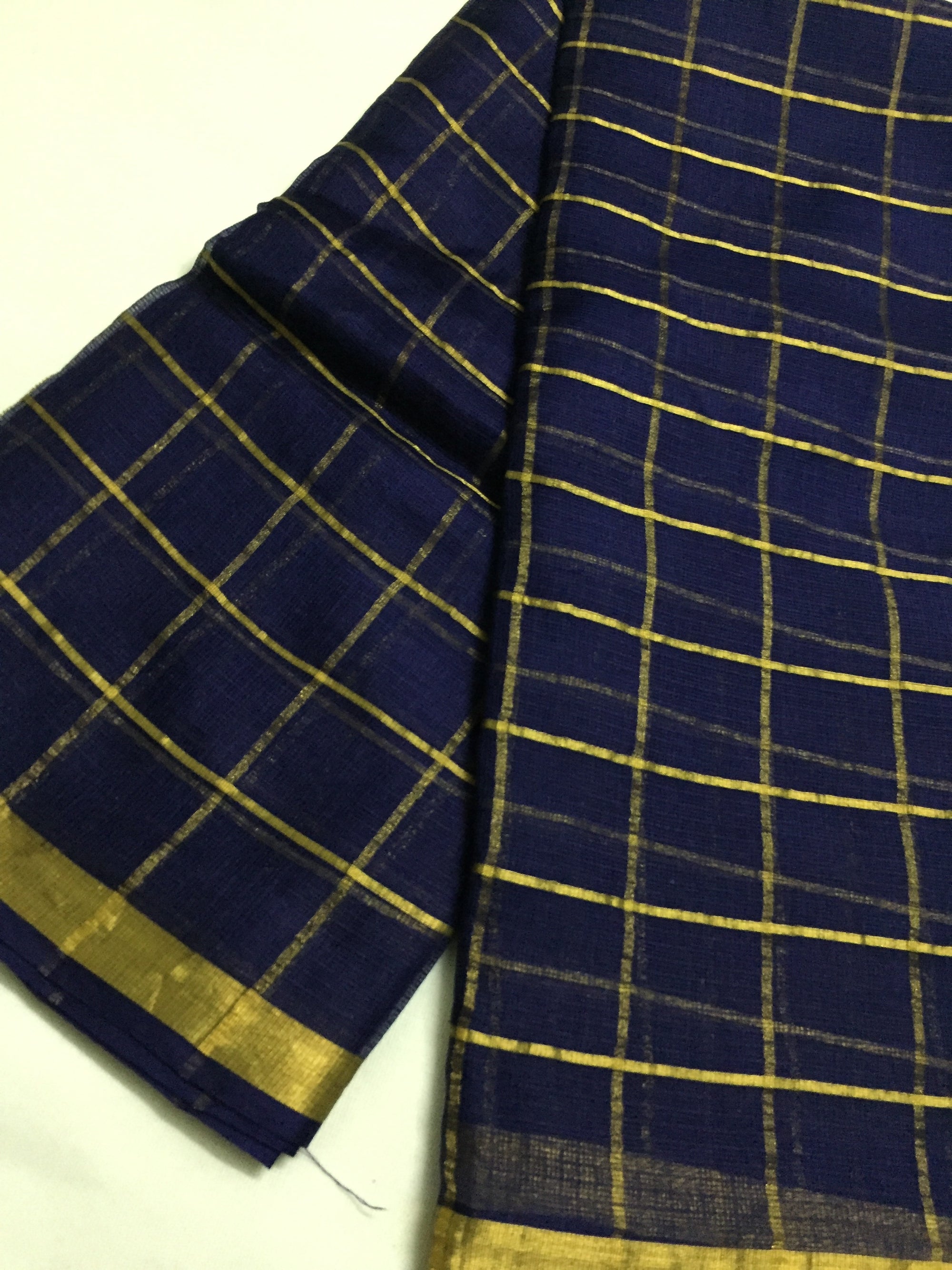 Pure kota silk saree with zari checks