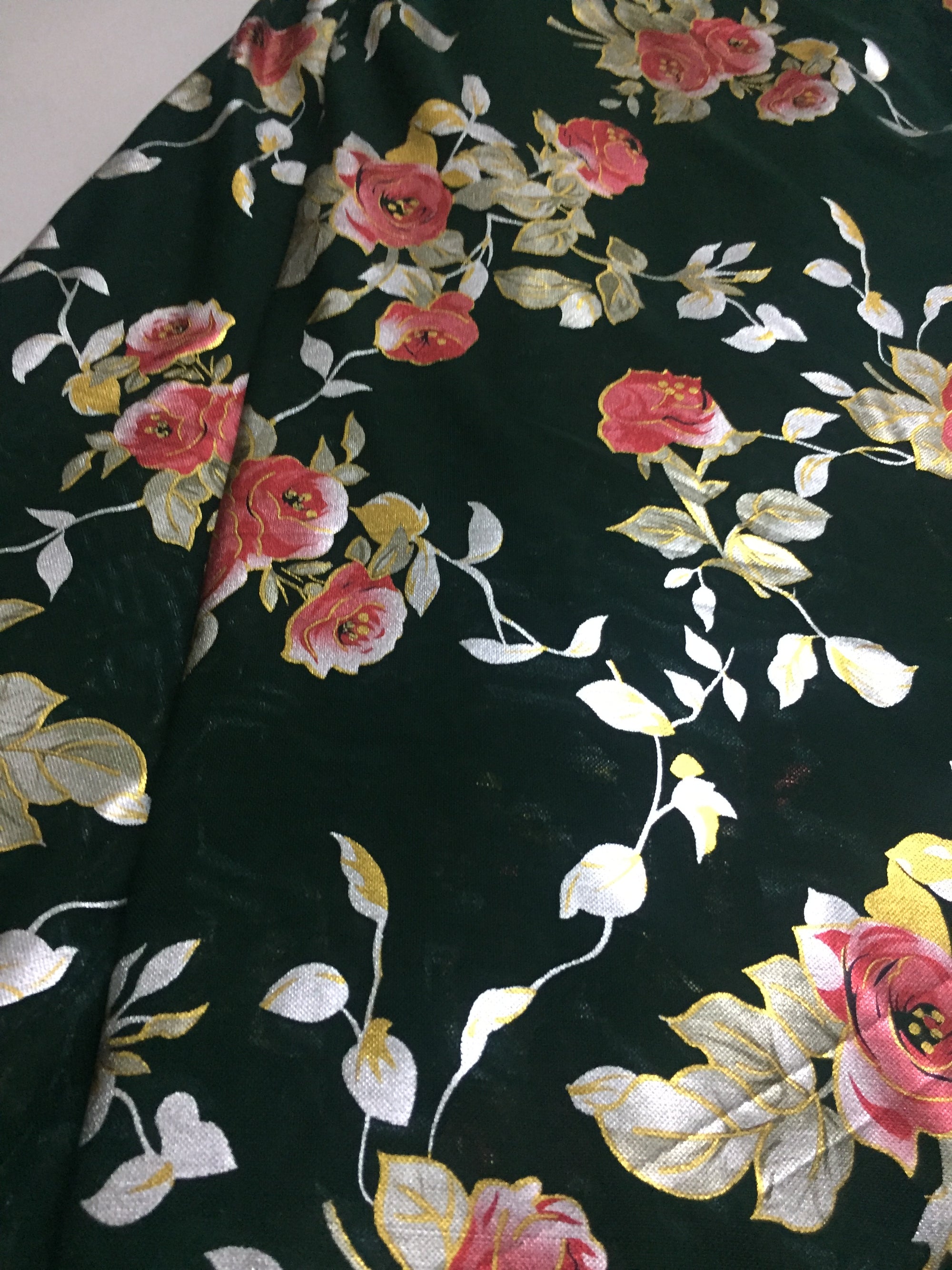 Printed lycra imported net fabric