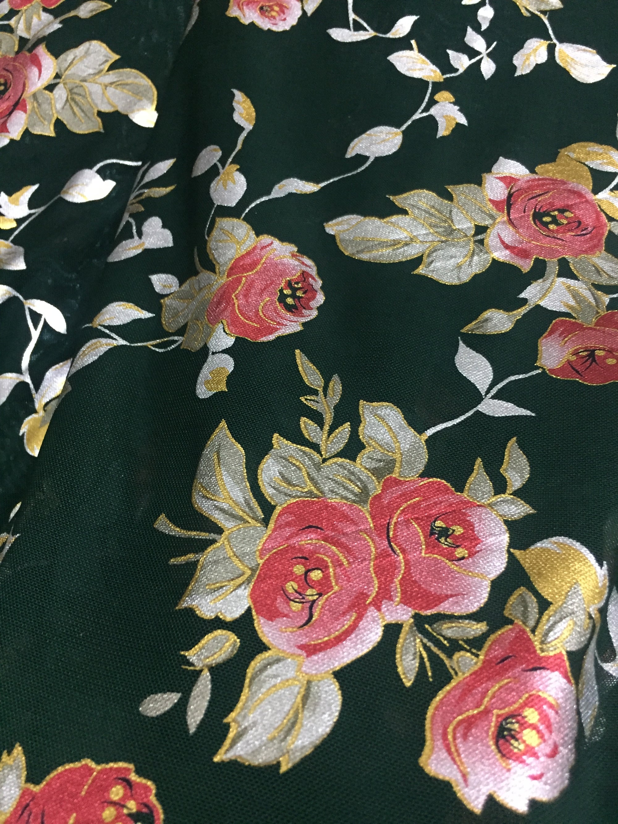 Printed lycra imported net fabric