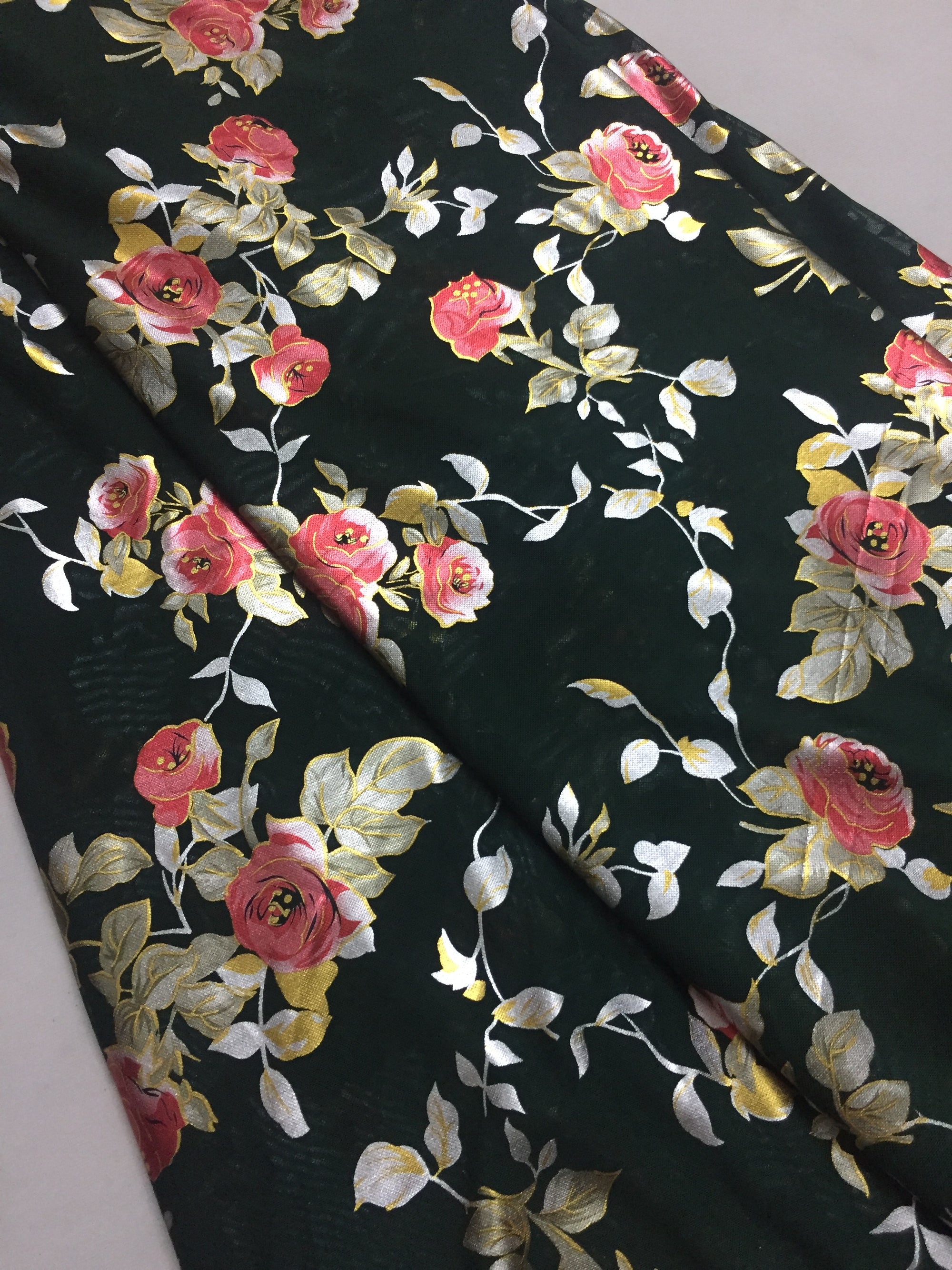 Printed lycra imported net fabric