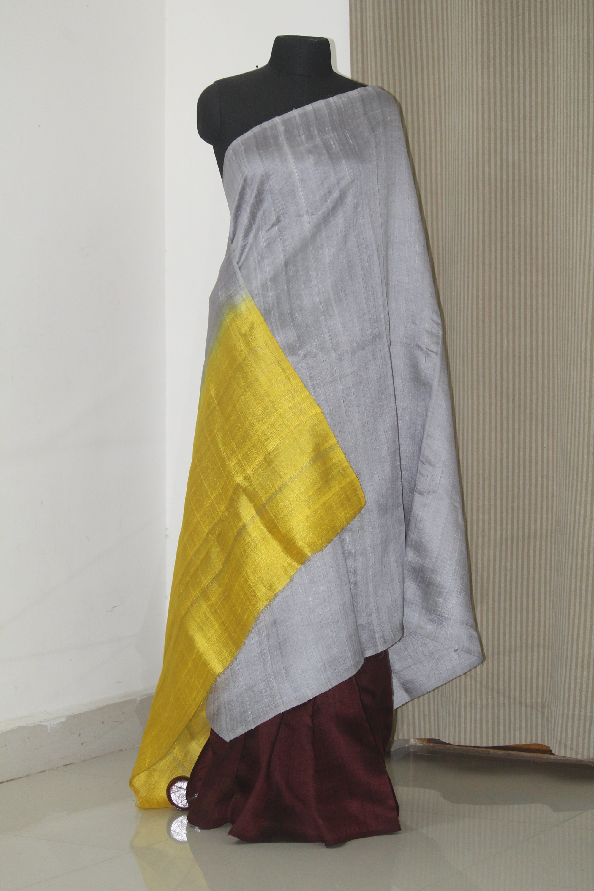 Dupion pure raw silk saree